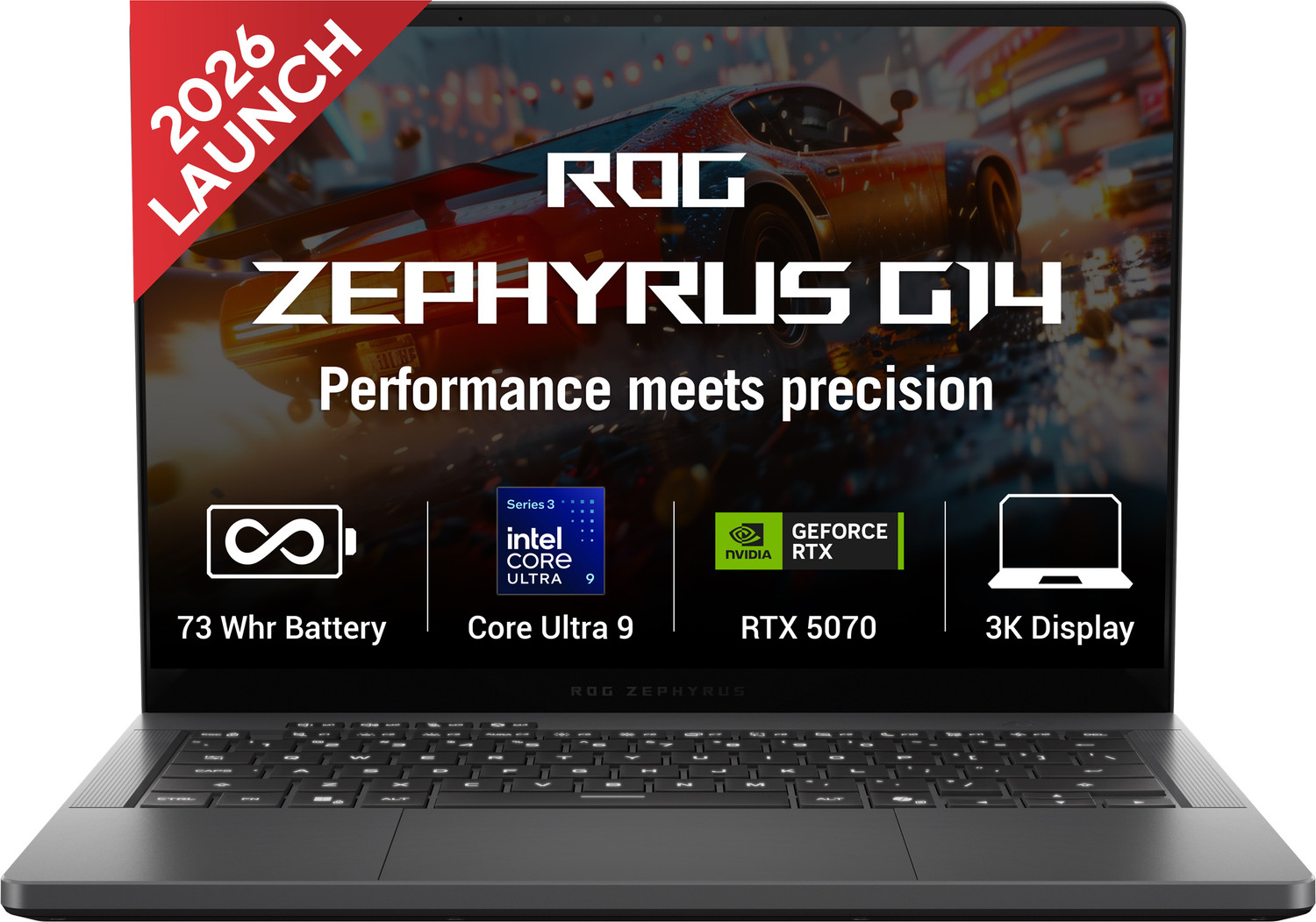 Image of ASUS ROG Zephyrus G16 OLED (2026) Intel Core Ultra 9 386H - (32 GB /2 TB SSD /Windows 11 Home /12 GB Graphics /NVIDIA GeForce RTX 5070 Ti /240 Hz) GU606AR-TB039WS Gaming Laptop