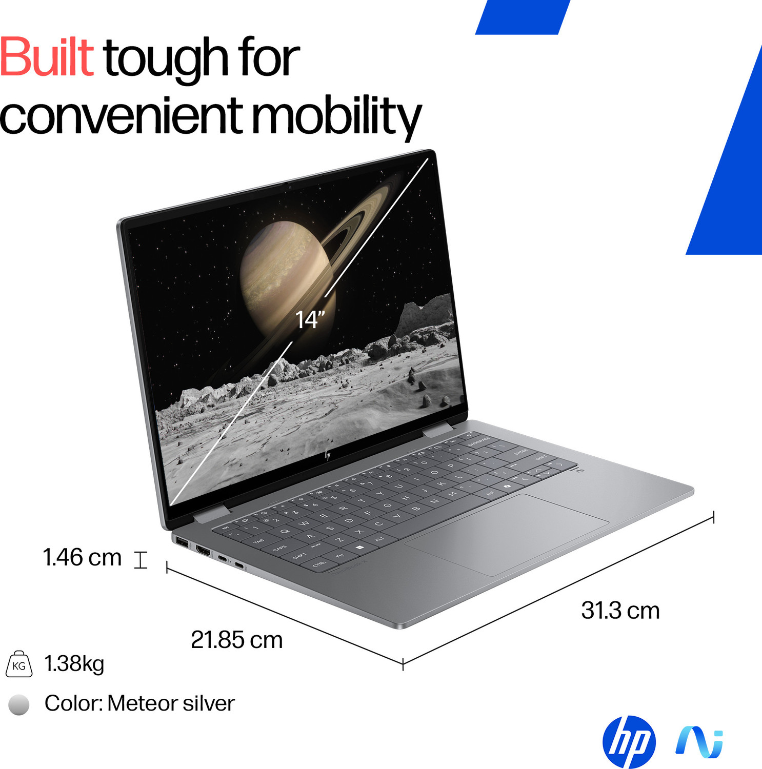 Image of HP 14 Intel Core Ultra 5 226V - (16 GB /1 TB SSD /Windows 11 Home) 14-fm0099TU Thin and Light Laptop