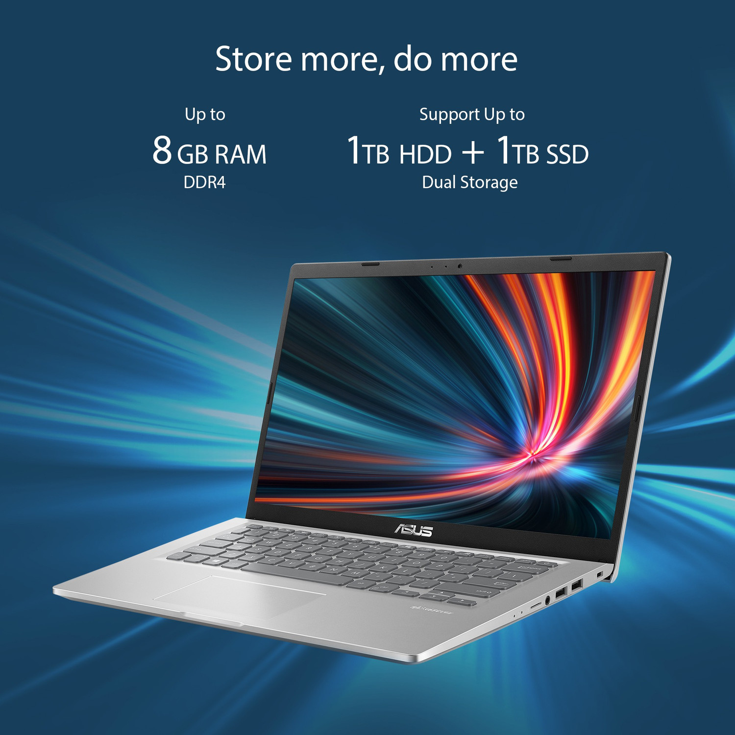 Image of ASUS VivoBook 14 Intel Core i3 10th Gen - (8 GB /1 TB HDD /Windows 11 Home) X415JA-BV302WS Thin and Light Laptop