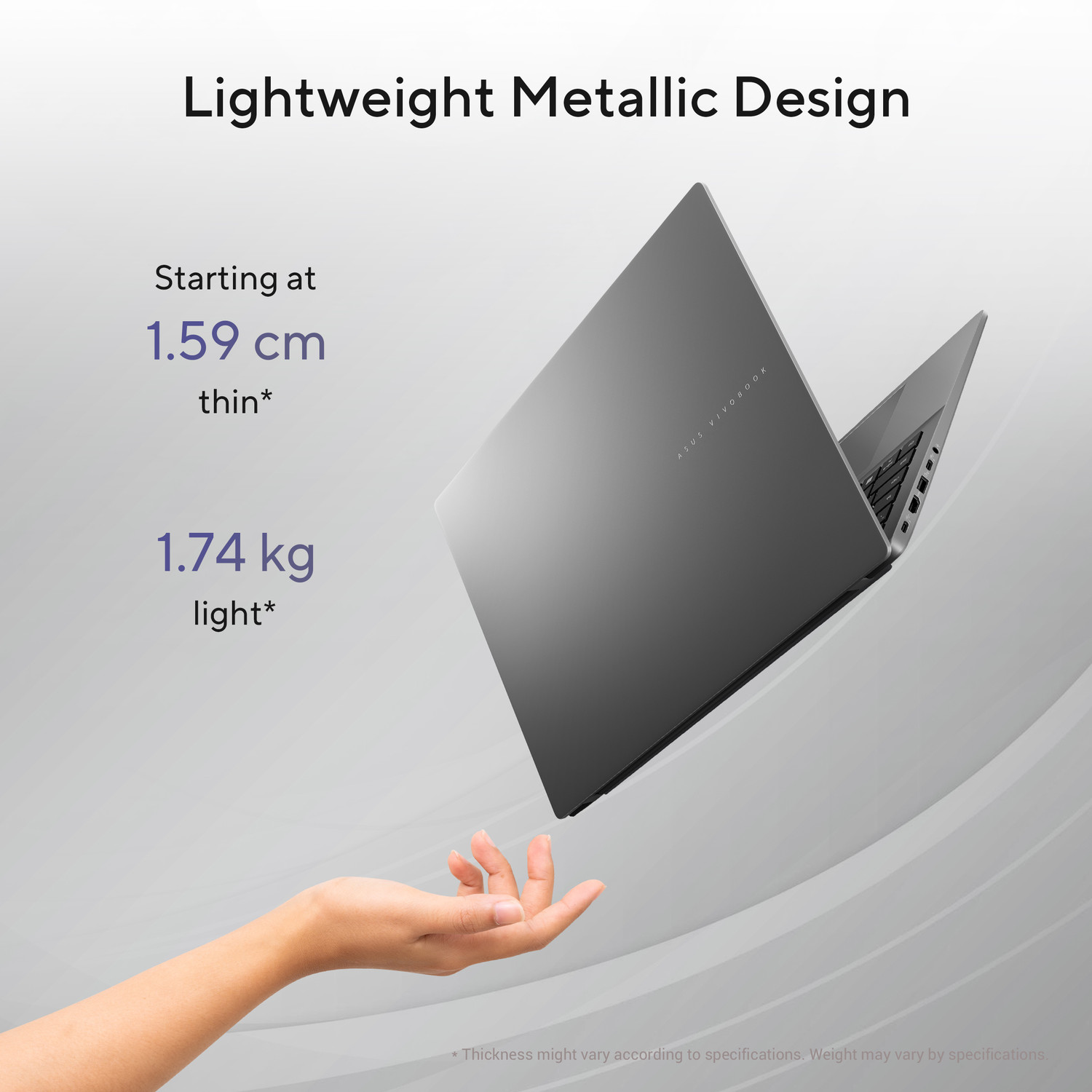Image of ASUS Vivobook S16 OLED (2025) with Backlit Keyboard, Metal Body*, Snapdragon X - (16 GB /512 GB SSD /Windows 11 Home) S3607QA-SH074WS Thin and Light Laptop