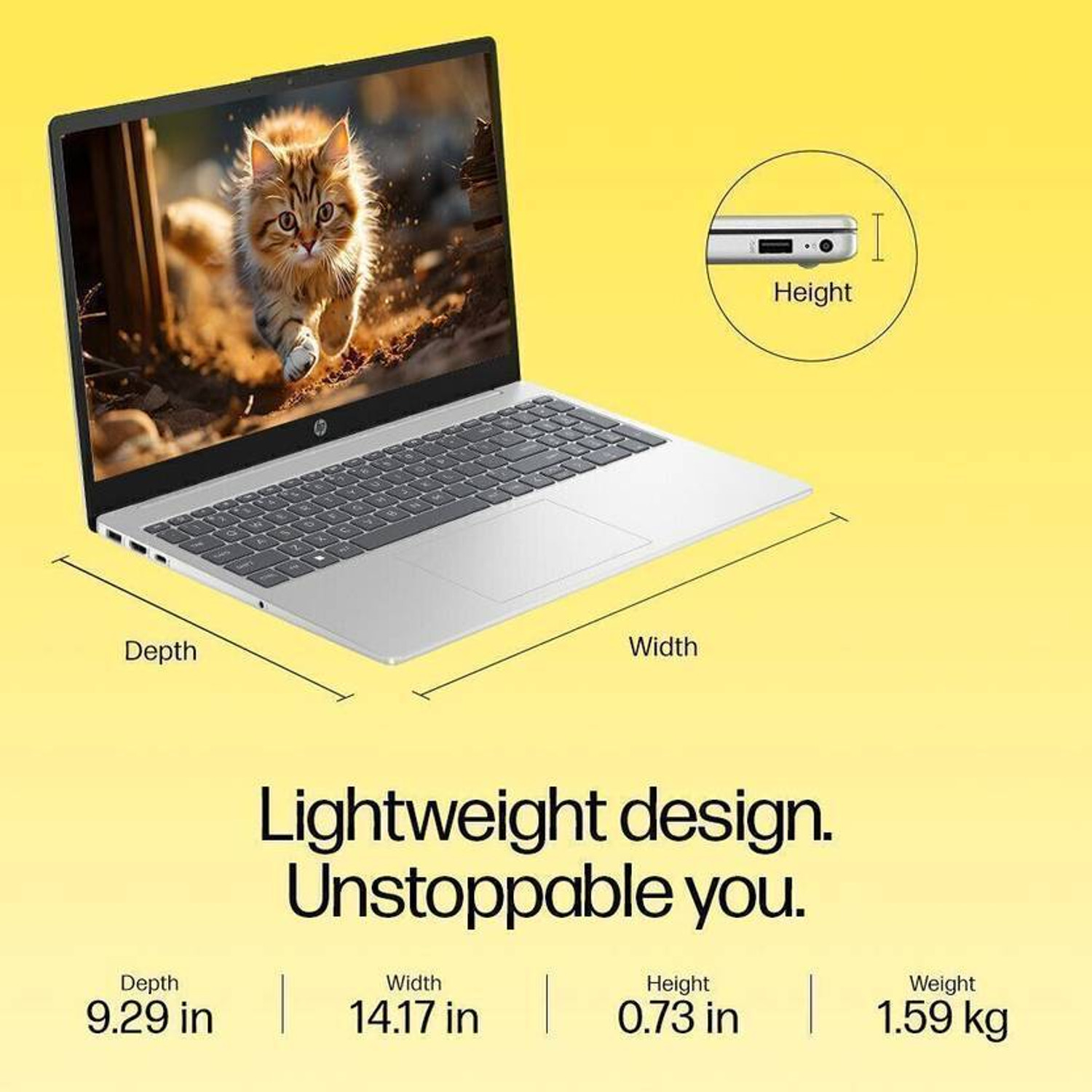 Image of HP 15 (2024) AMD Ryzen 3 Quad Core 7320U - (8 GB /512 GB SSD /Windows 11 Home) 15-fc0500AU / 15-fc0154AU Thin and Light Laptop