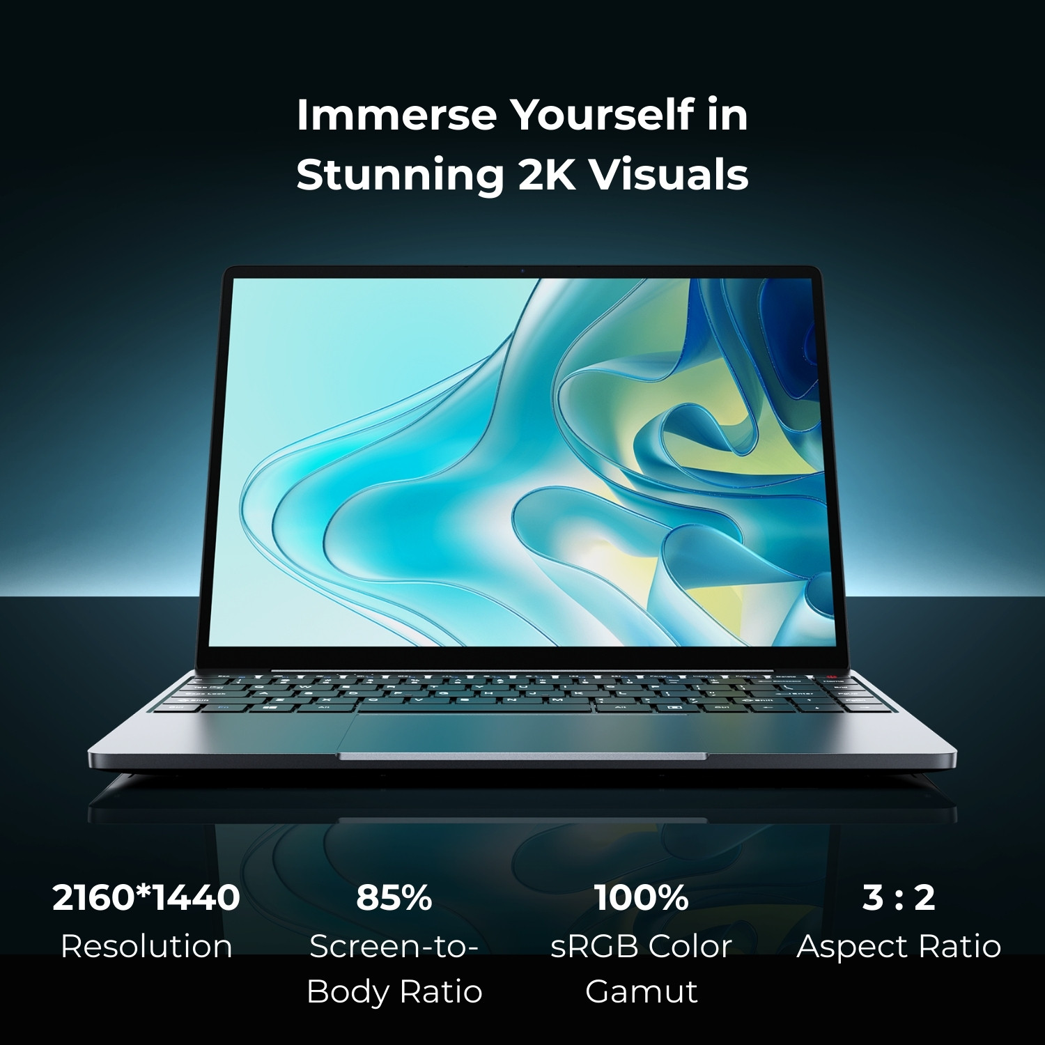 Image of CHUWI AMD Ryzen 5 7430U - (16 GB /512 GB SSD /Windows 11 Home) CoreBook X R5 Laptop (14.1 Inch, Gray, 1.4 kg)