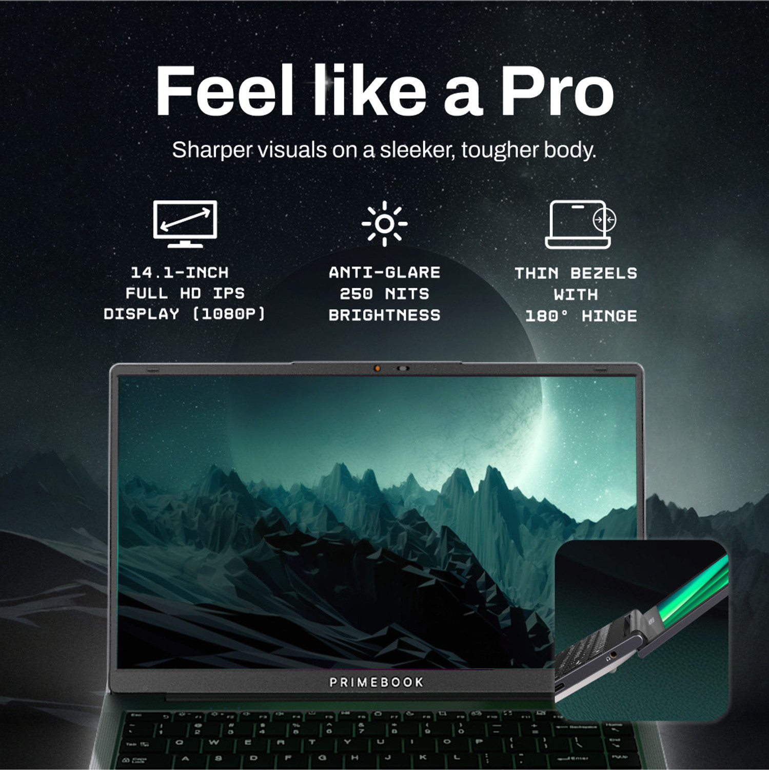 Image of Primebook 2 Pro (2025) in-Built AI MediaTek Helio G99 (MT8781) - (8 GB /128 GB /Android 15) PBG9914128#4278C Laptop
