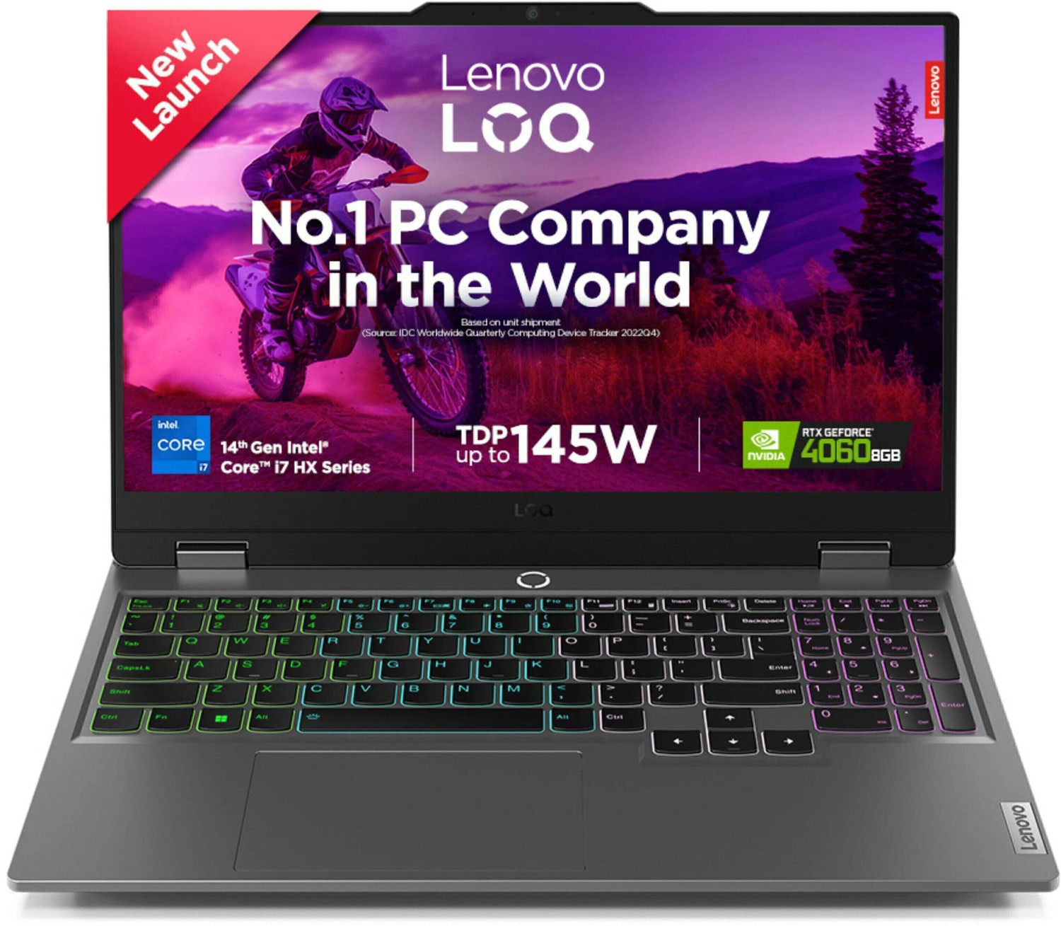 Image of Lenovo LOQ Intel Core i7 14th Gen 14700HX - (16 GB /1 TB SSD /Windows 11 Home /8 GB Graphics /NVIDIA GeForce RTX 4060) 15IRX9 Gaming Laptop