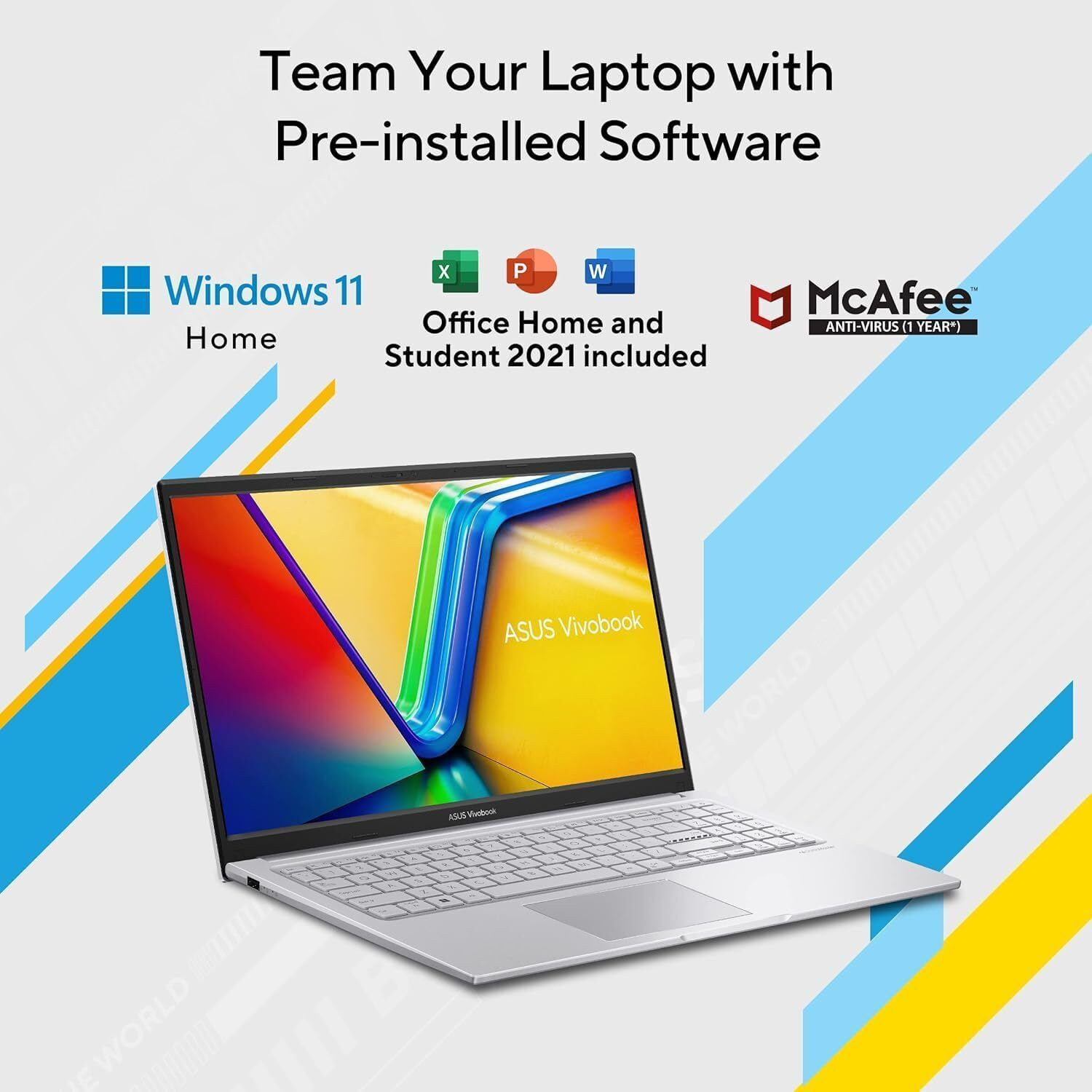 Image of ASUS Vivobook 15 (i5 14th Gen) Intel Core 5 120U - (16 GB /512 GB SSD /Windows 11 Home) X1504VAP-NJ541WS Thin and Light Laptop