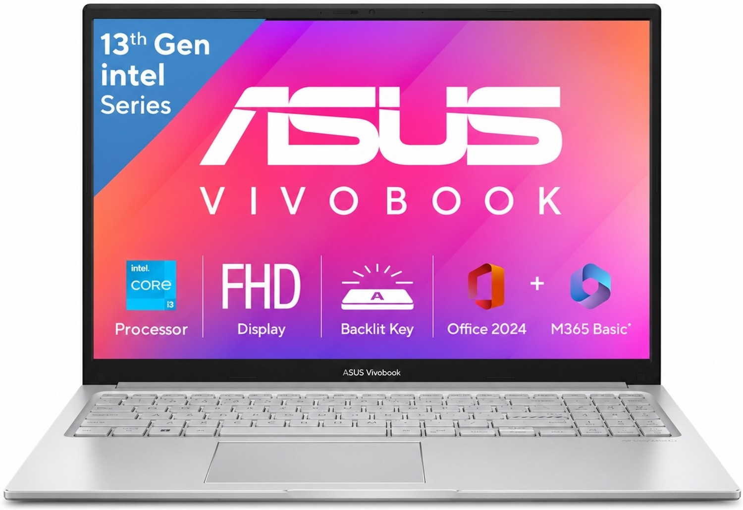 Image of ASUS Vivobook 15, Backlit Keyboard, Intel Core i3 13th Gen 1315U - (12 GB /512 GB SSD /Windows 11 Home) X1504VA-BQ331WS Laptop
