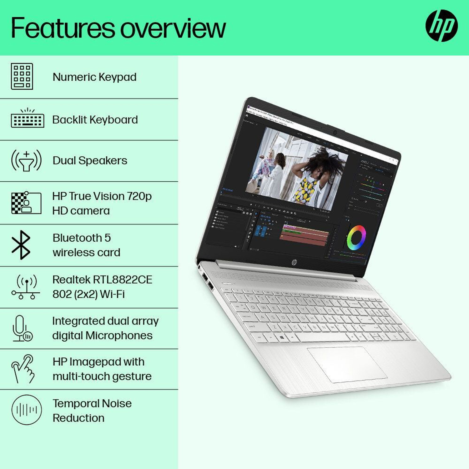 Image of HP Intel Core i5 12th Gen 1235U - (8 GB /512 GB SSD /Windows 11 Home) 15s-fq5202TU Thin and Light Laptop