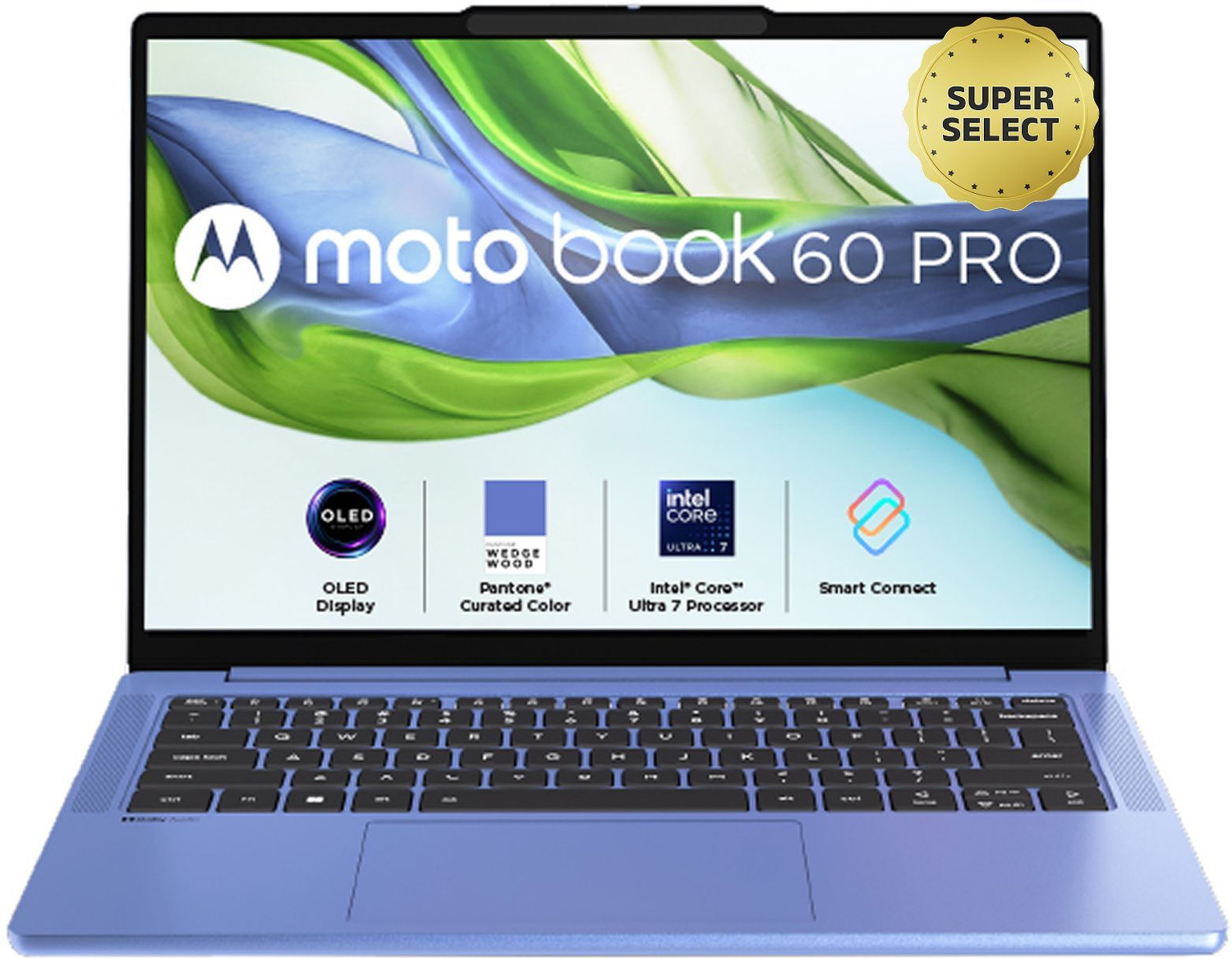 Image of MOTOROLA Motobook 60 Pro Full Metal OLED AI PC Intel Core Ultra 7 255 H - (32 GB /1 TB SSD /Windows 11 Home) Motobook 60 14IAH101 Thin and Light Laptop