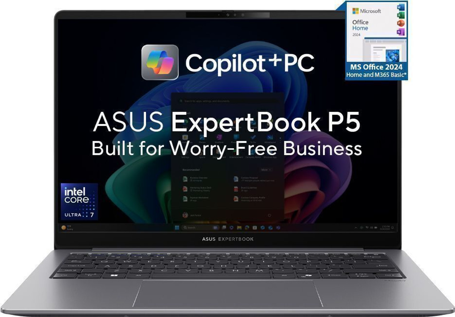 Image of ASUS Expertbook P5 full metal AI PC with 1 Yr ADP Intel Core Ultra 7 258V - (32 GB /1 TB SSD /Windows 11 Home) P5405CSA-NZ0215WS Thin and Light Laptop