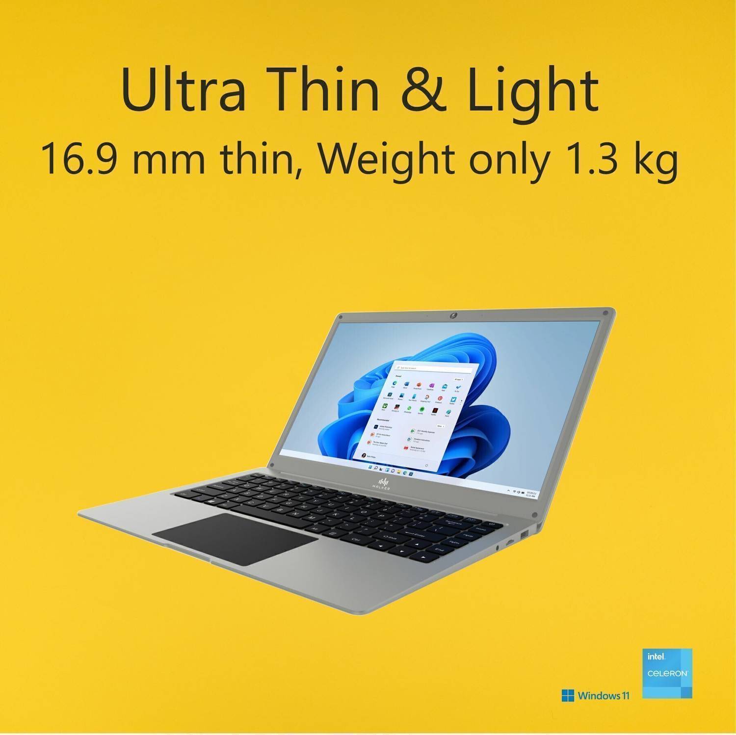 walker Intel Celeron Dual Core N4020 - (4 GB/128 GB SSD/Windows 11 Home) NU14A1 Thin and Light Laptop - Image 3