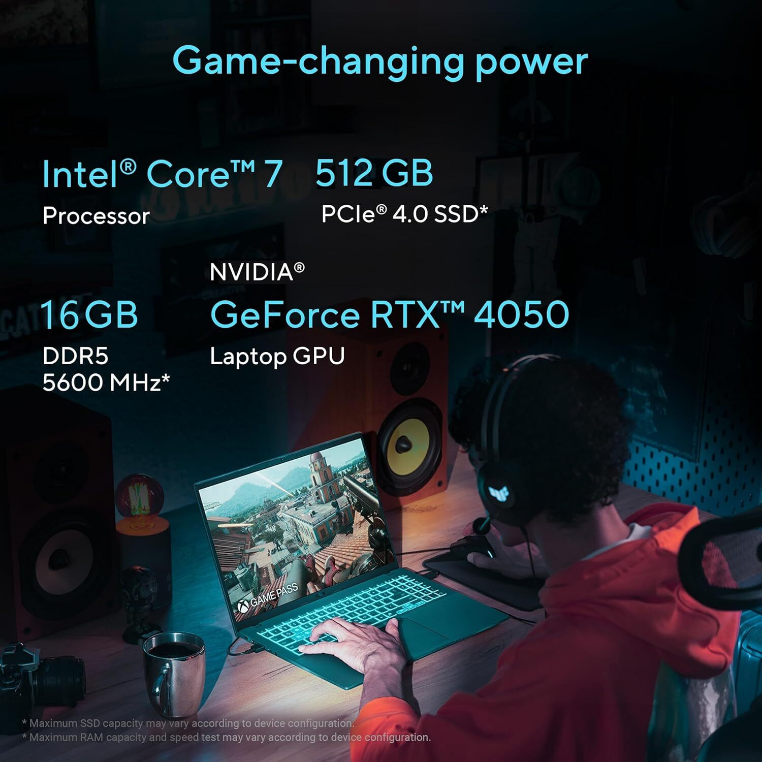 Image of ASUS Gaming V16 (2025) with Office 2024 + M365 Basic*, AI PC, (i7 14th gen) Intel Core 7 14th Gen 240H - (16 GB /512 GB SSD /Windows 11 Home /6 GB Graphics /NVIDIA GeForce RTX 4050 /144 Hz) V3607VU-RP275WS Gaming Laptop