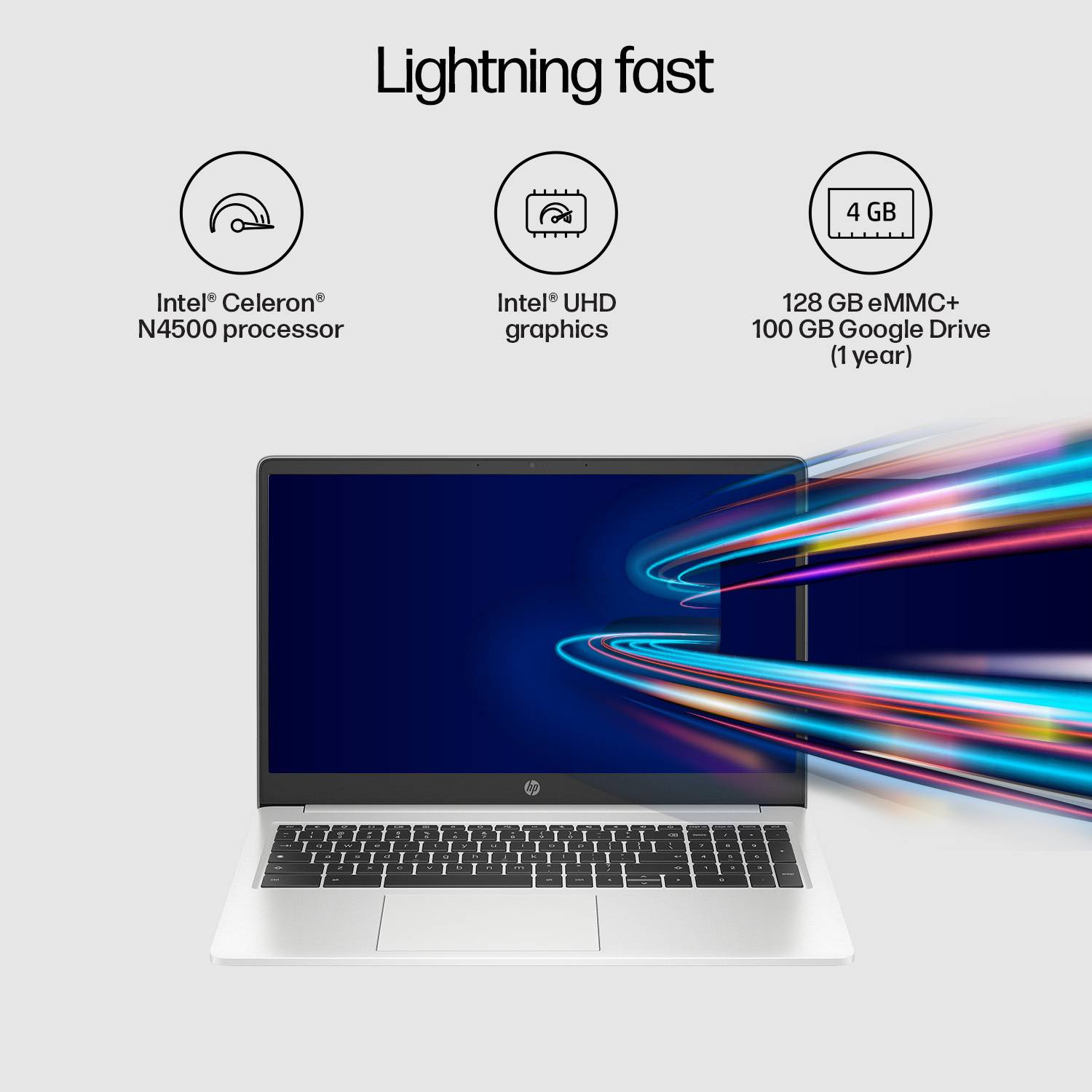 HP Chromebook Intel Celeron Dual Core N4500 - (4 GB/128 GB EMMC