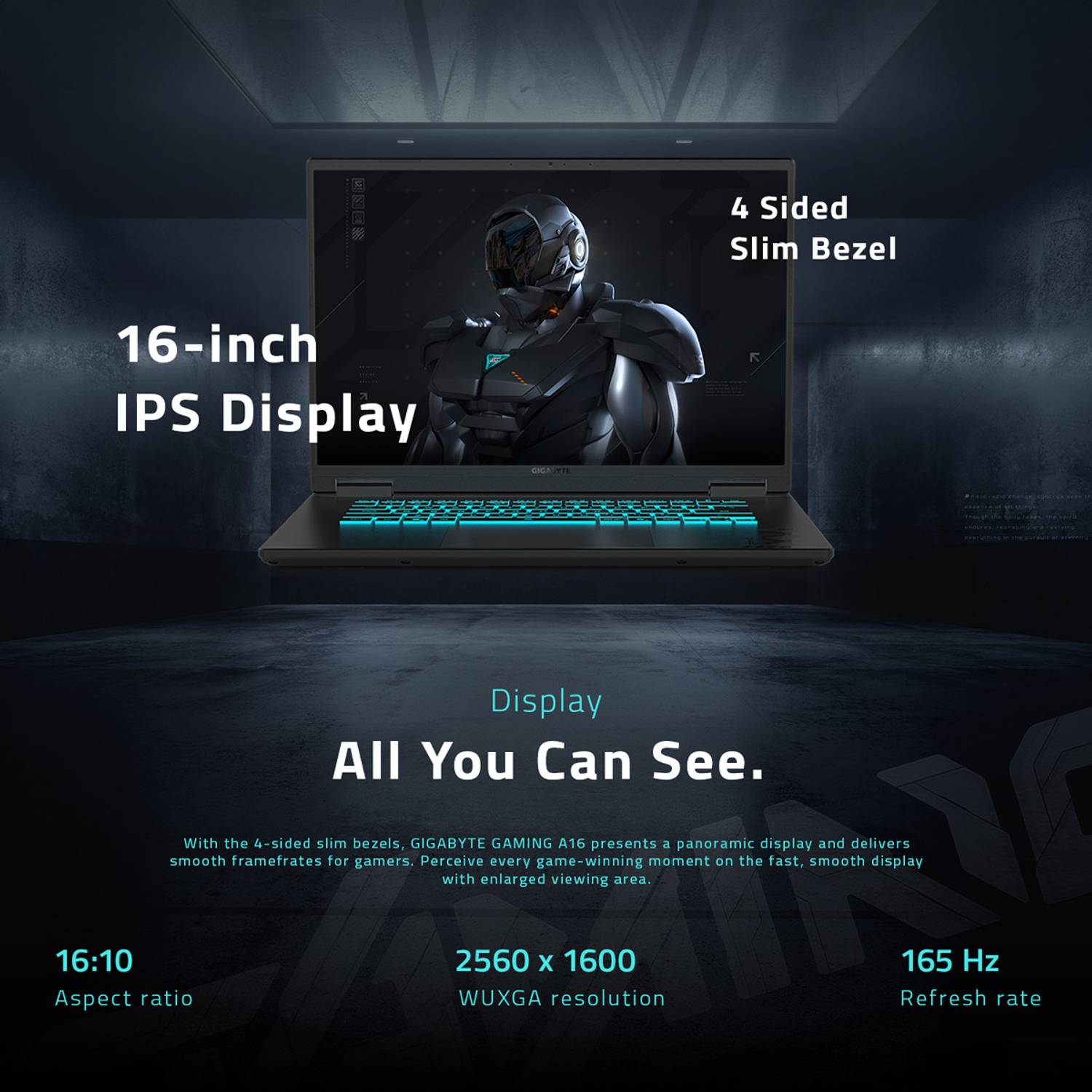 GIGABYTE A16 AMD Ryzen 7 260 Gaming Laptop - Image 5