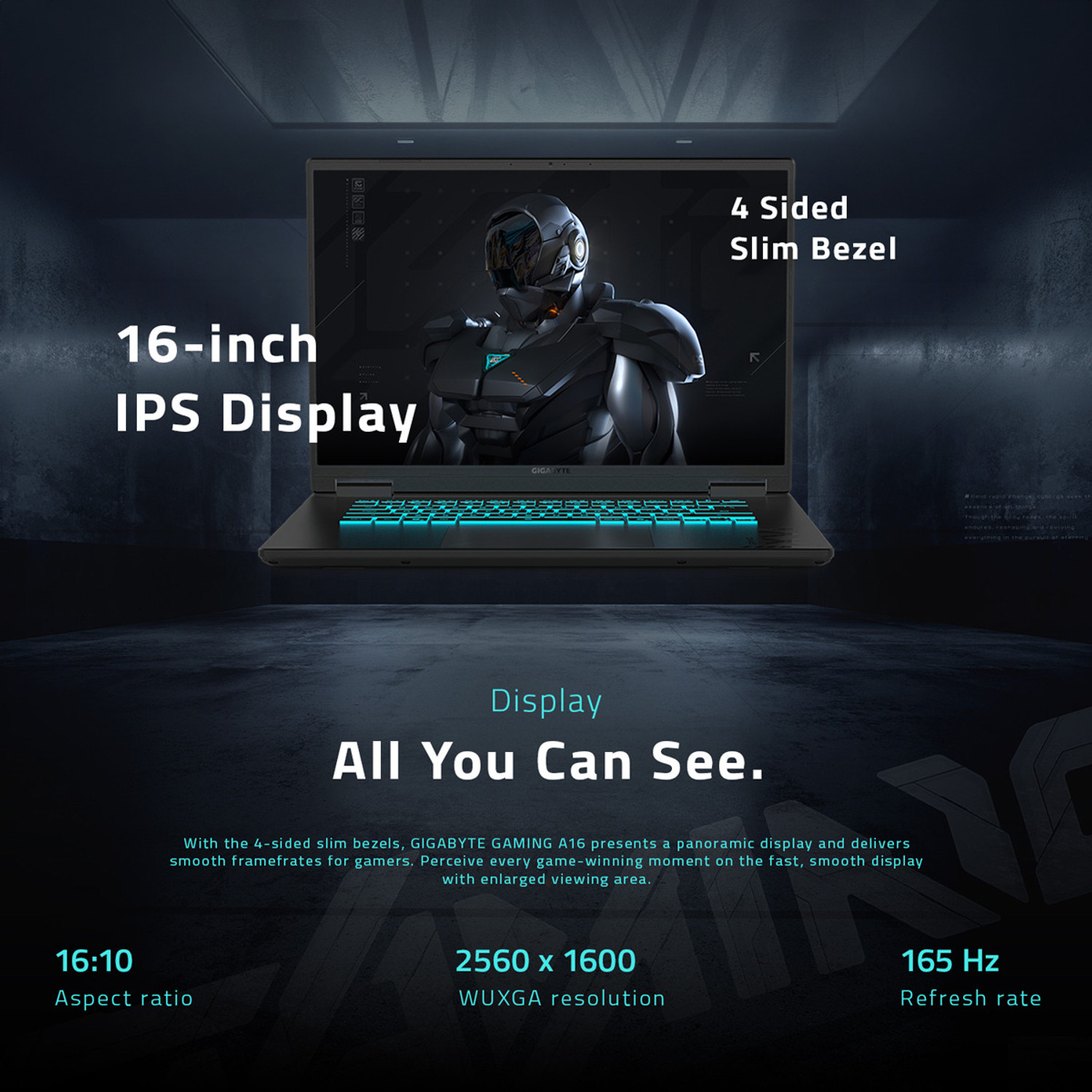 Image of GIGABYTE A16 AMD Ryzen 7 260 - (16 GB /512 GB SSD /Windows 11 Home /8 GB Graphics /NVIDIA GeForce RTX 5060) GAMING A16 3VHK3IN893SH Gaming Laptop