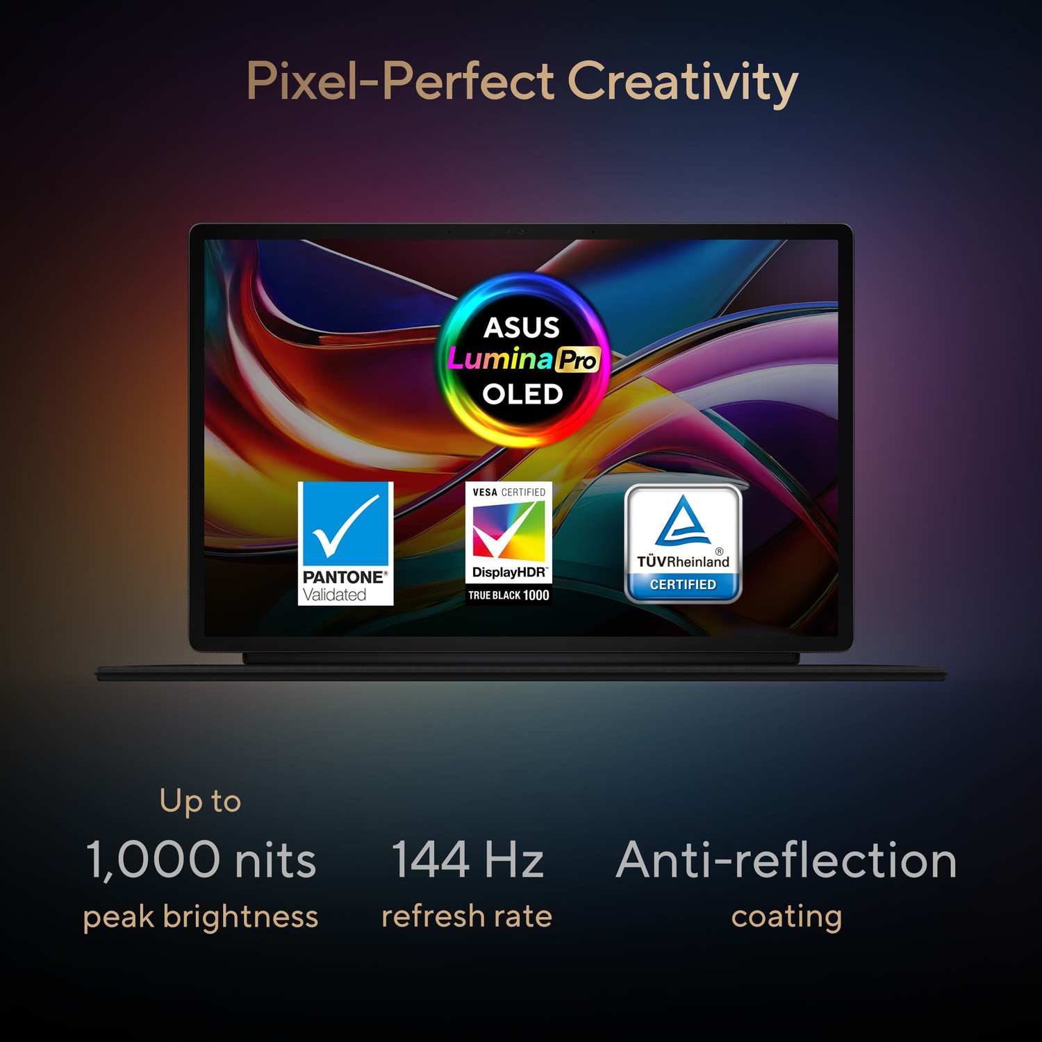 Image of ASUS ProArt PZ14 (2026) for Creator with Touch Screen,AI PC Snapdragon X2 Elite - (32 GB /1 TB SSD /Windows 11 Home /Qualcomm Adreno /144 Hz) HT7407NA-SN024WS Gaming Laptop