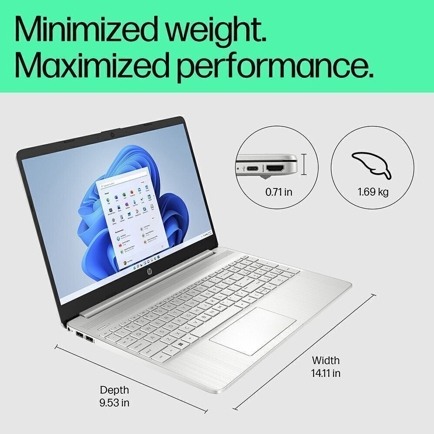 Image of HP Intel Core i5 12th Gen 1235U - (8 GB /1 TB SSD /Windows 11 Home) 15s-fq5331TU Thin and Light Laptop