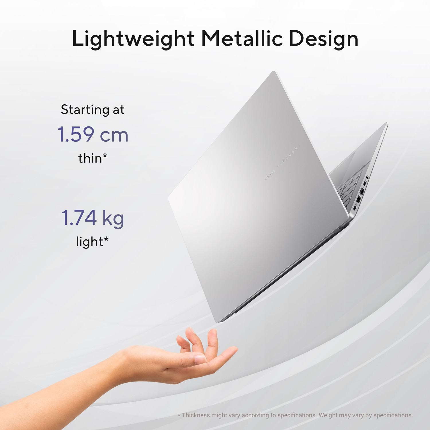 Image of ASUS Vivobook S16 OLED (2025) with Backlit Keyboard, Metal Body*, Snapdragon X - (16 GB /512 GB SSD /Windows 11 Home) S3607QA-SH075WS Thin and Light Laptop