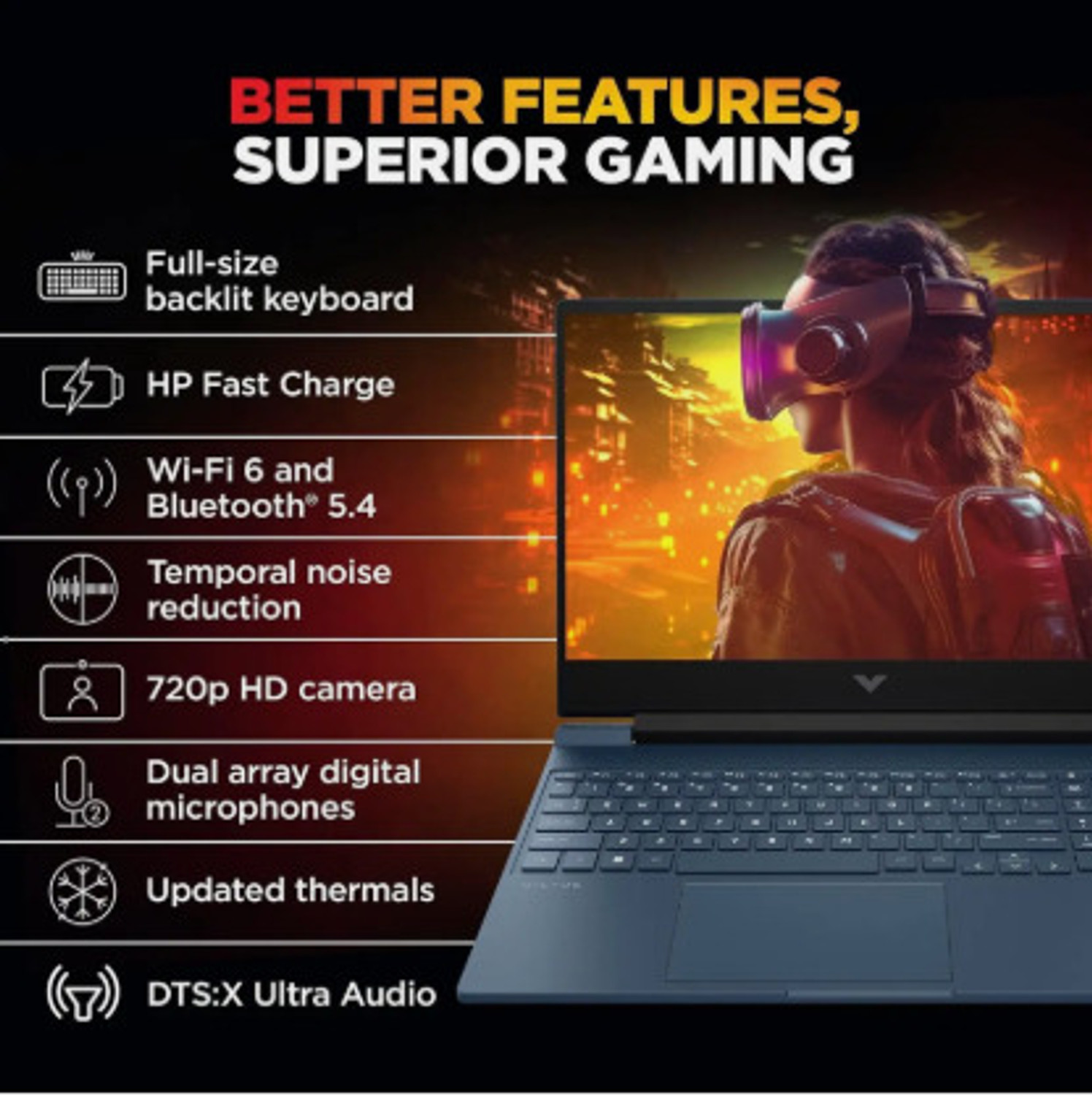 Image of HP Victus 15 {2026} AMD Ryzen 5 Hexa Core 8645HS - (16 GB /512 GB SSD /Windows 11 Home /6 GB Graphics /NVIDIA GeForce RTX 3050) 15-fb3011AX Gaming Laptop