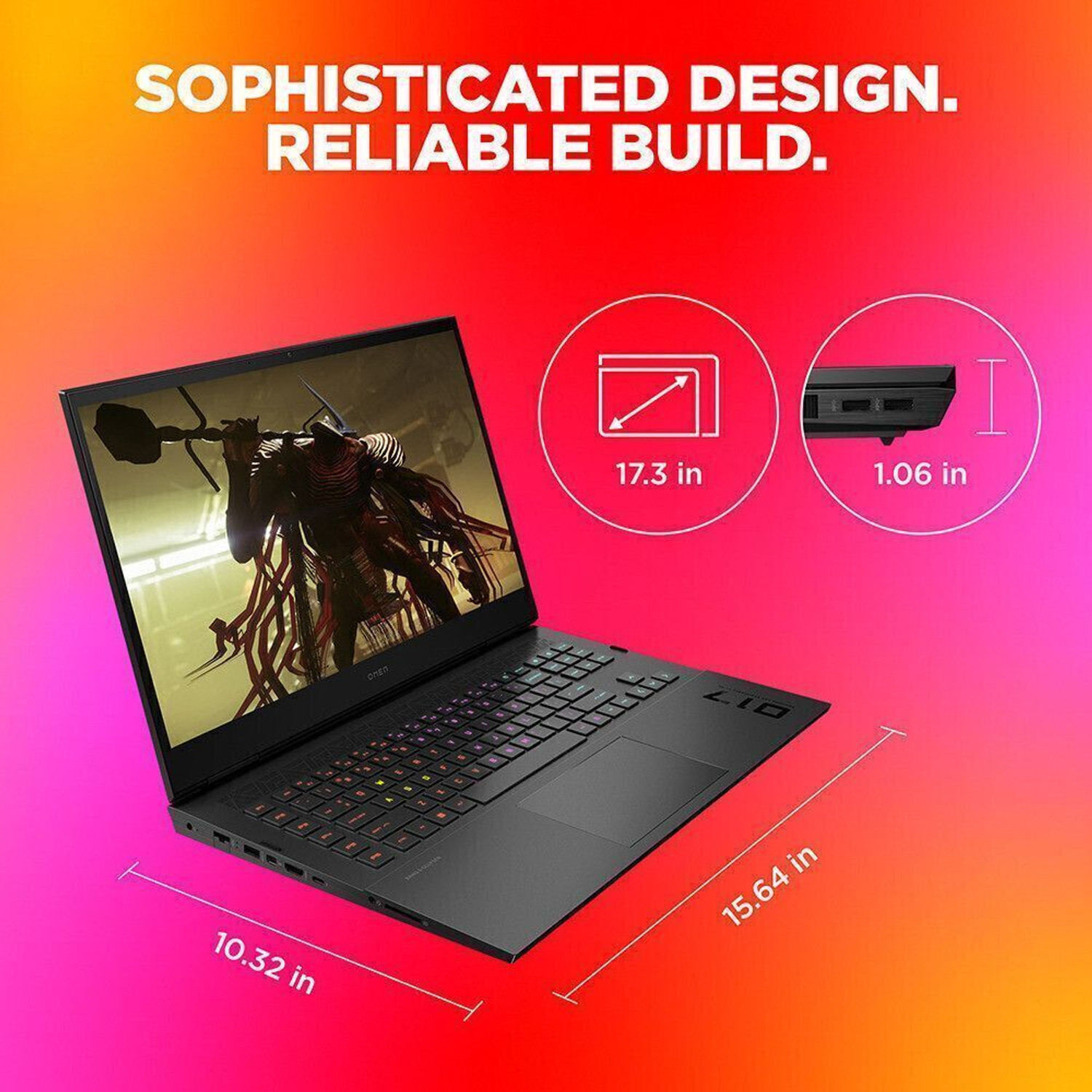Image of HP Omen Intel Core i7 13th Gen 13700HX - (16 GB /1 TB SSD /Windows 11 Home /8 GB Graphics /NVIDIA GeForce RTX 4060) 17-cm2003TX Gaming Laptop