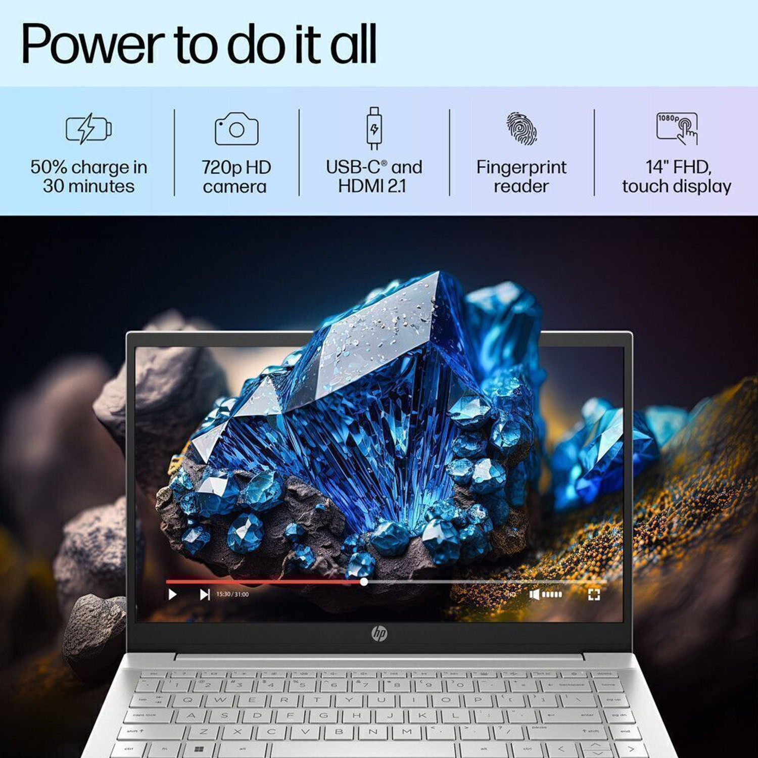 Image of HP Pavilion 14 Touchscreen Intel Core i5 12th Gen 1235U - (16 GB /512 GB SSD /Windows 11 Home) Pavilion 14-DV2041TU Laptop