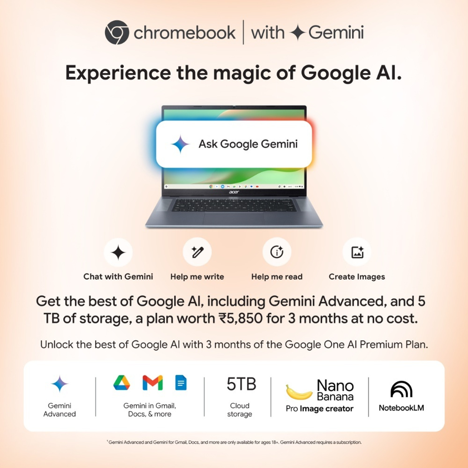 Image of Acer Chromebook MediaTek Kompanio 540 - (4 GB /128 GB EMMC Storage /Chrome OS) CB315-8H Chromebook