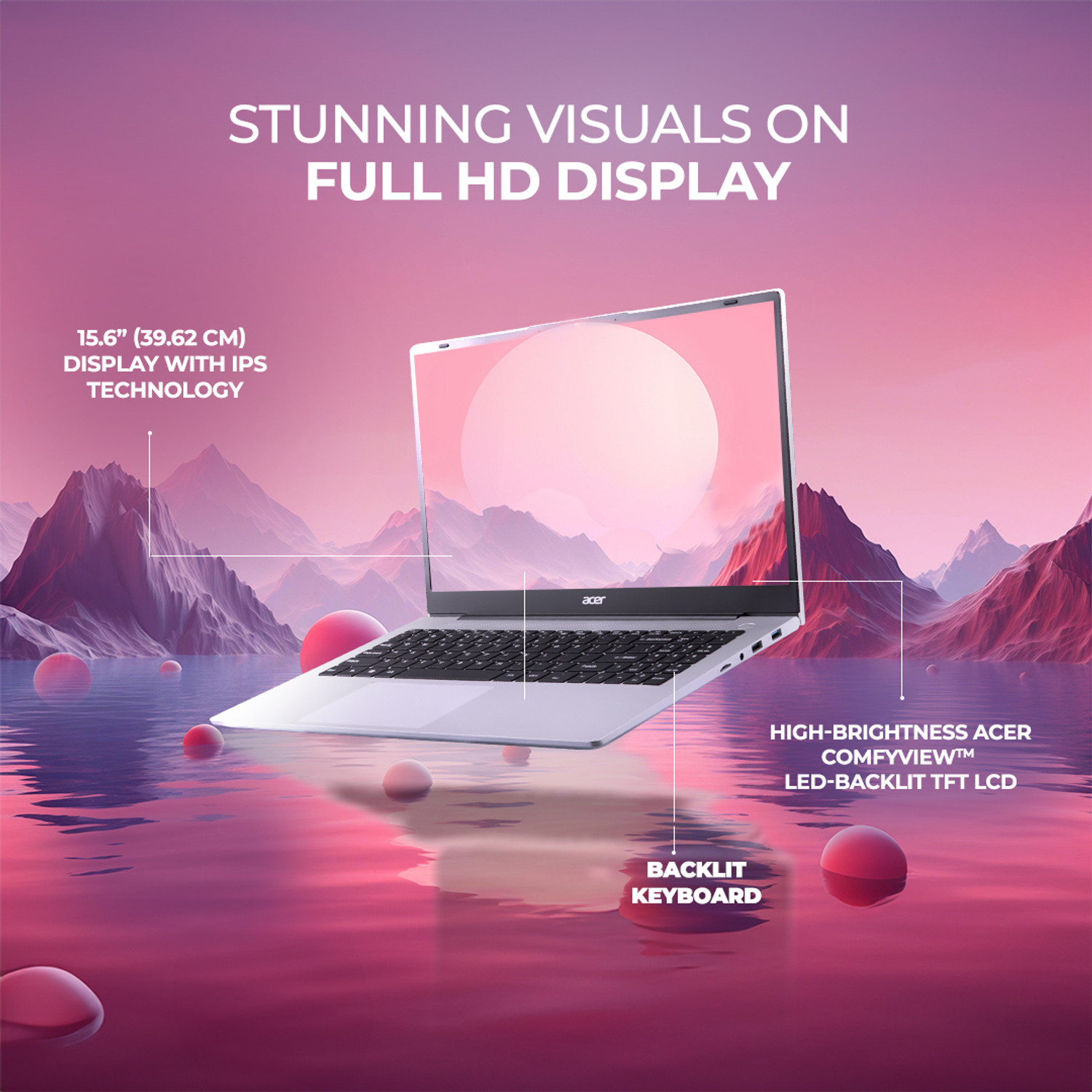 Image of Acer Aspire 3 AMD Ryzen 3 Quad Core 7330U - (8 GB /512 GB SSD /Windows 11 Home) A311-45 Notebook