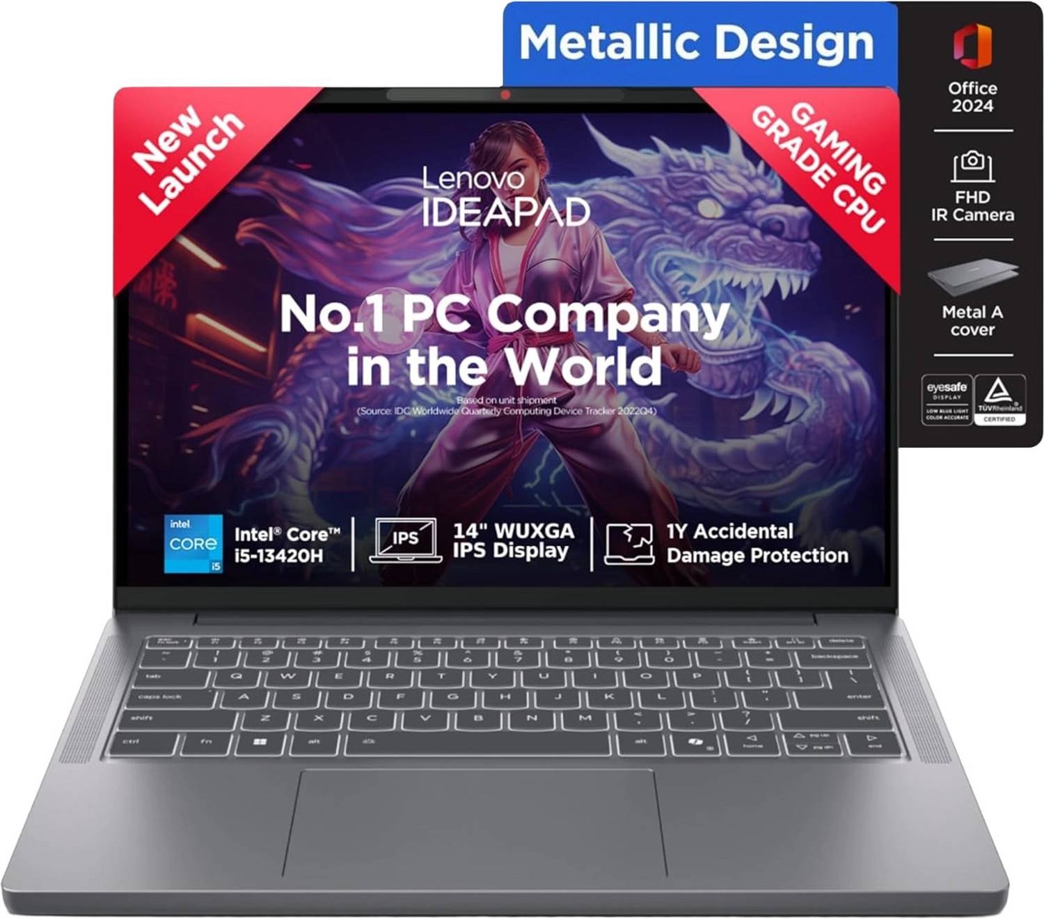 Lenovo IdeaPad Slim 3 Backlit Keyboard with MSO'2024 Intel Core i5