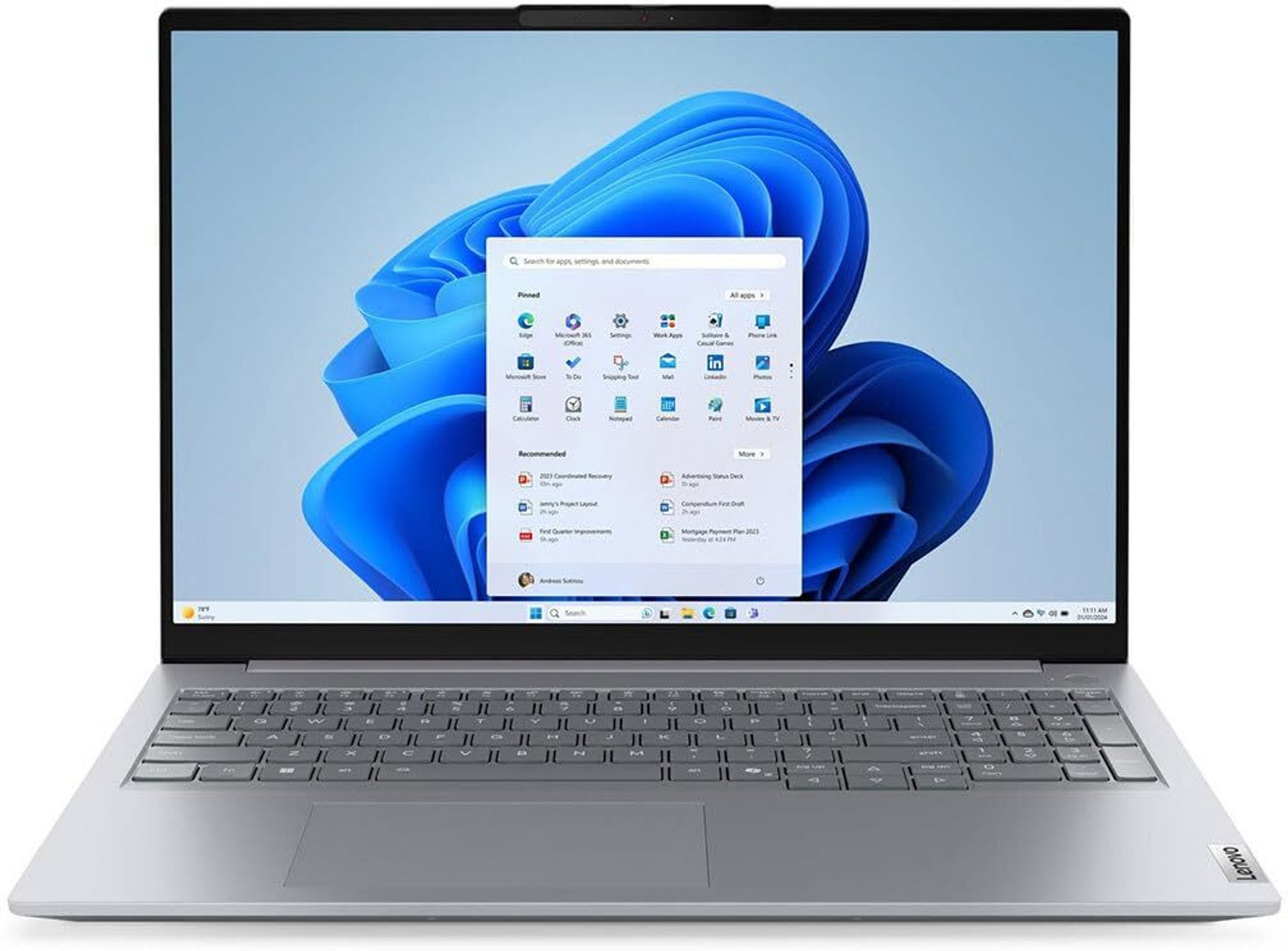 Image of Lenovo Intel Core Ultra 9 Intel Core Ultra 9 185H - (16 GB /512 GB SSD /Windows 11 Home) ThinkBook 16 Business Laptop