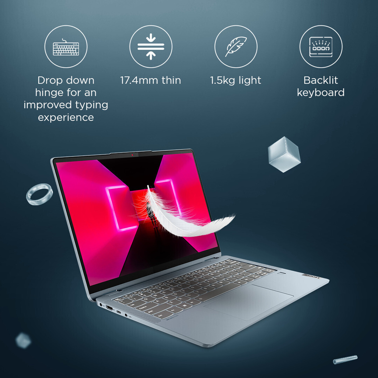 Image of Lenovo IdeaPad Flex 5 AMD Ryzen 5 Hexa Core 5500U - (16 GB /512 GB SSD /Windows 11 Home) IdeaPad Flex 5 14ALC7 2 in 1 Laptop