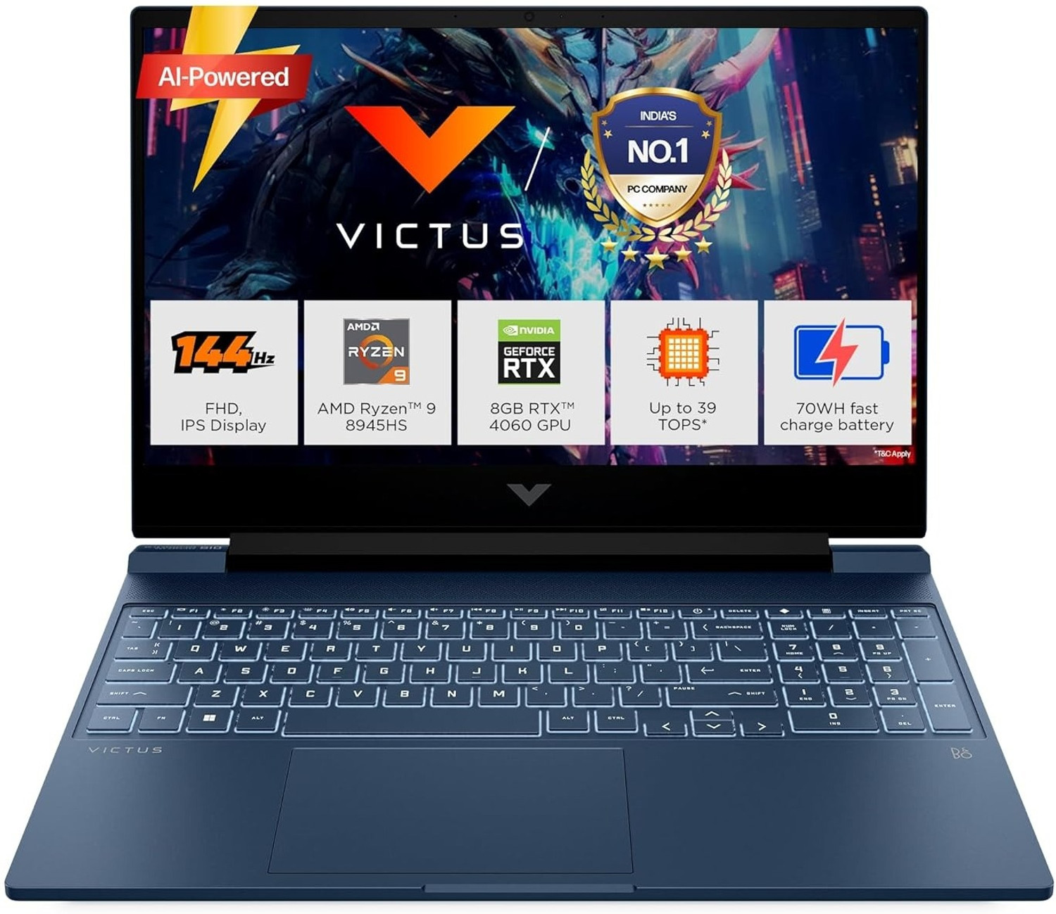 Image of HP AMD Ryzen 5 Hexa Core 8645HS - (16 GB /512 GB SSD /Windows 11 Home /6 GB Graphics /NVIDIA GeForce RTX NVIDIA GeForce RTX 3050) 15-fb3009ax Gaming Laptop