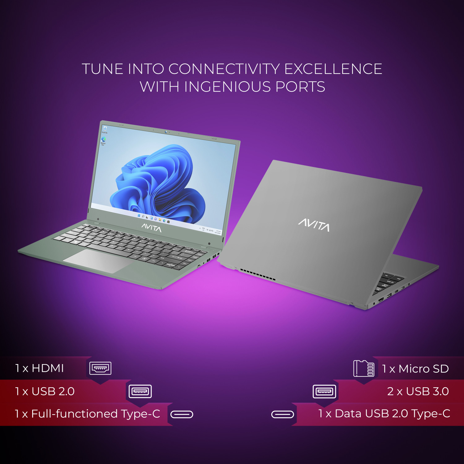 Image of Avita E Series Intel Core i5 12th Gen 1235U - (8 GB /512 GB SSD /Windows 11 Home) AM14A2INF56F-SLF Laptop