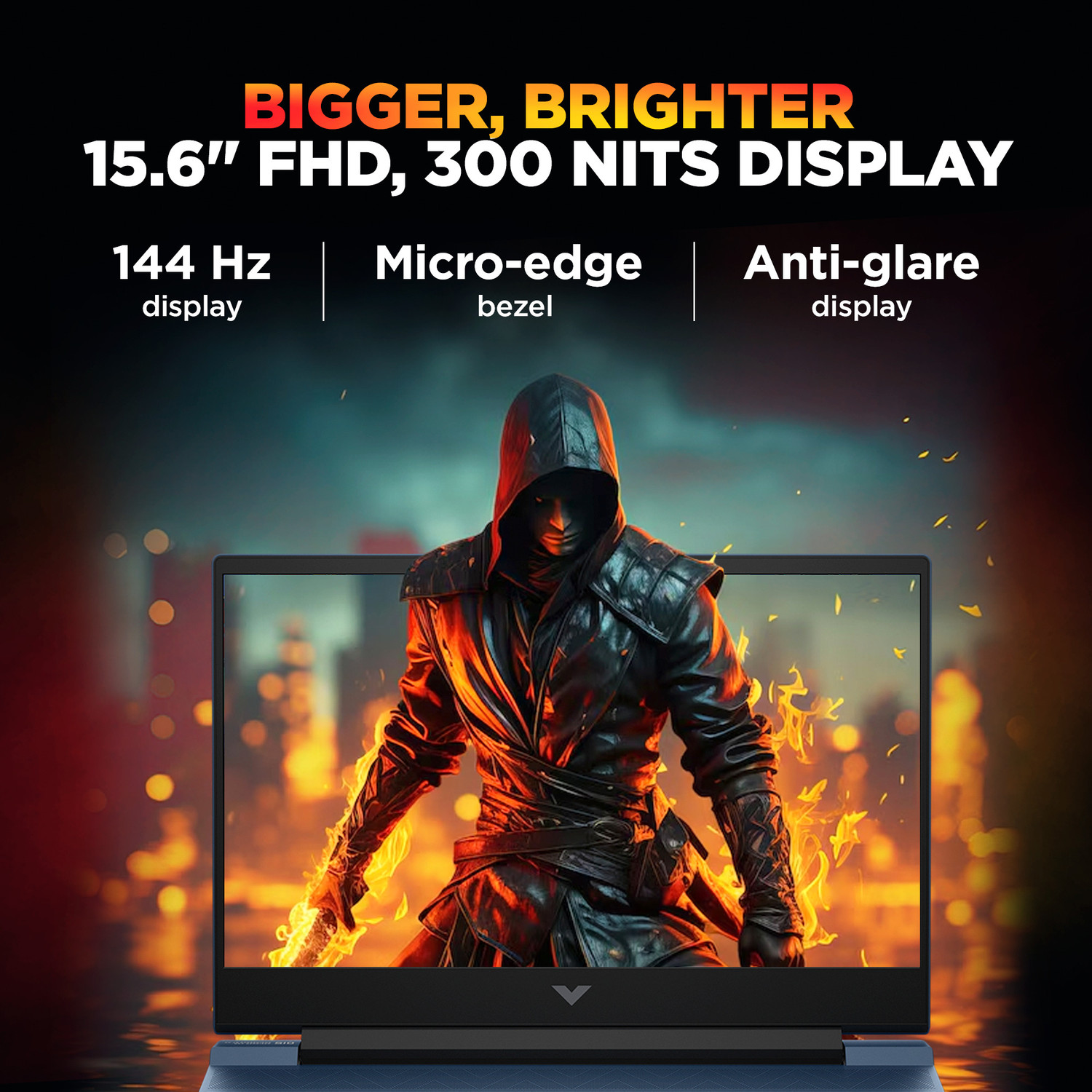 Image of HP Victus Intel Core 5 210H - (24 GB /512 GB SSD /Windows 11 Home /6 GB Graphics /NVIDIA GeForce RTX 4050) 15-fa2506TX Gaming Laptop