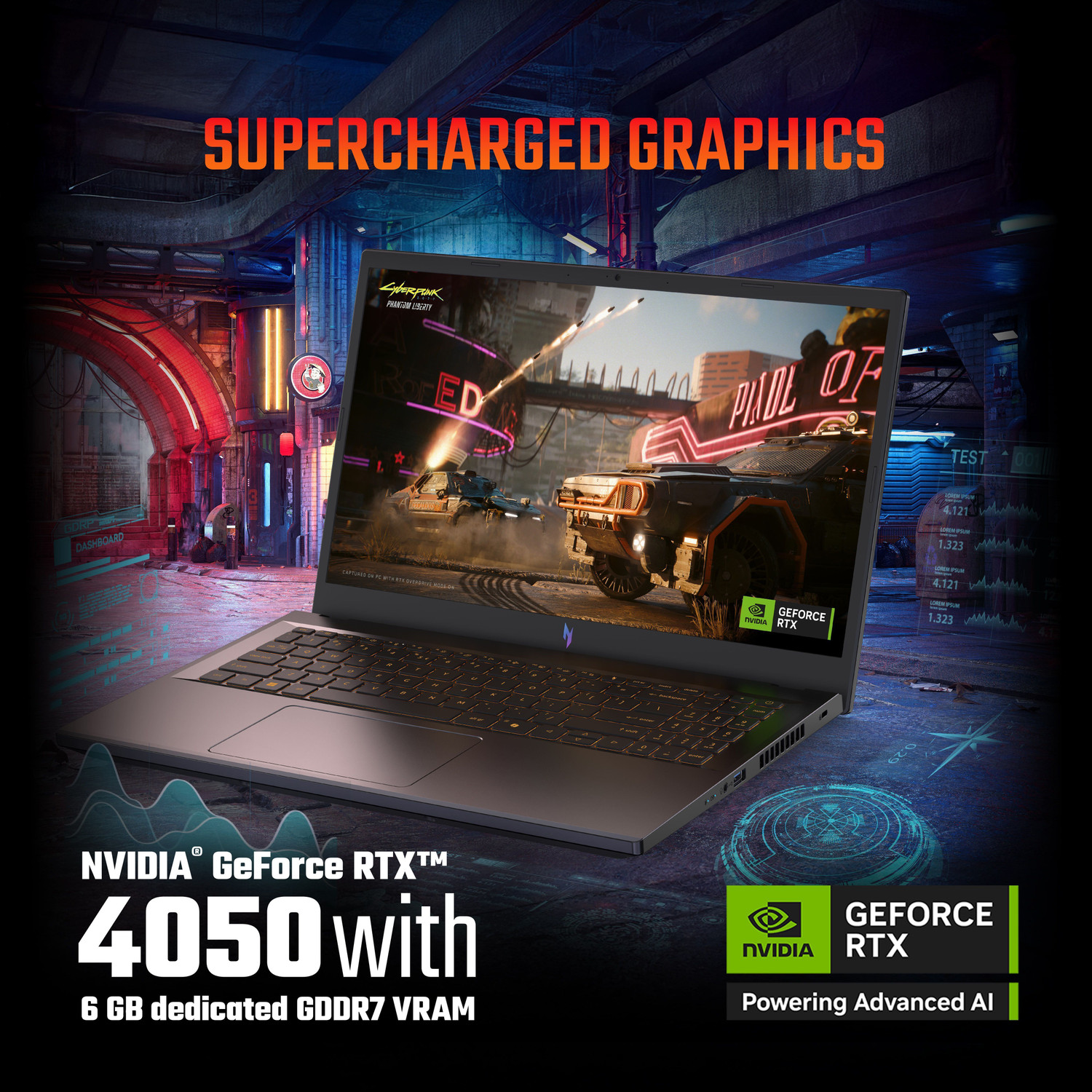Image of Acer Nitro V 15 (i5 14th Gen) Intel Core 5 210H - (16 GB /512 GB SSD /Windows 11 Home /6 GB Graphics /NVIDIA GeForce RTX 4050) ANV15-52 Gaming Laptop