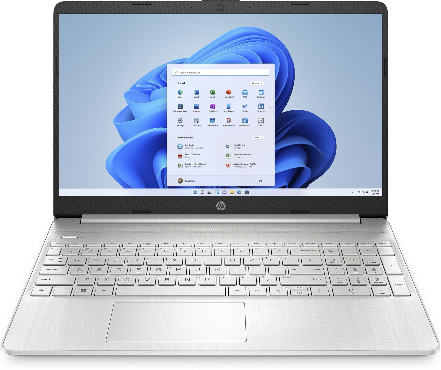 Image of HP AMD Ryzen 7 Octa Core 5700U - (16 GB /512 GB SSD /Windows 11 Home) 15s- eq2084au Thin and Light Laptop