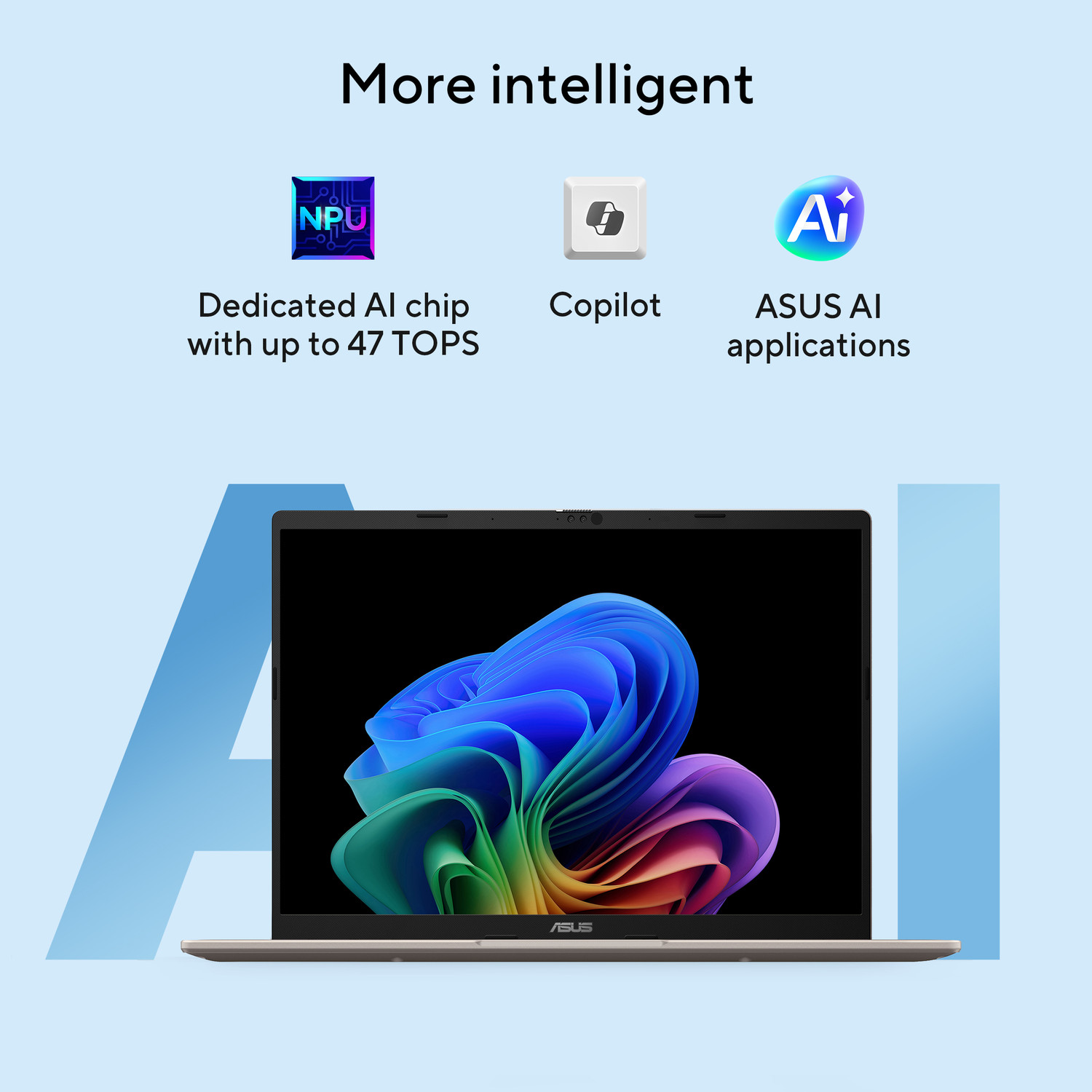 Image of ASUS Vivobook 14 (2026) AI PC with Office 2024 + M365 Basic*, Copilot+ PC Intel Core Ultra 5 Series 3 325 - (16 GB /512 GB SSD /Windows 11 Home) X1407AA-LY028WS Thin and Light Laptop