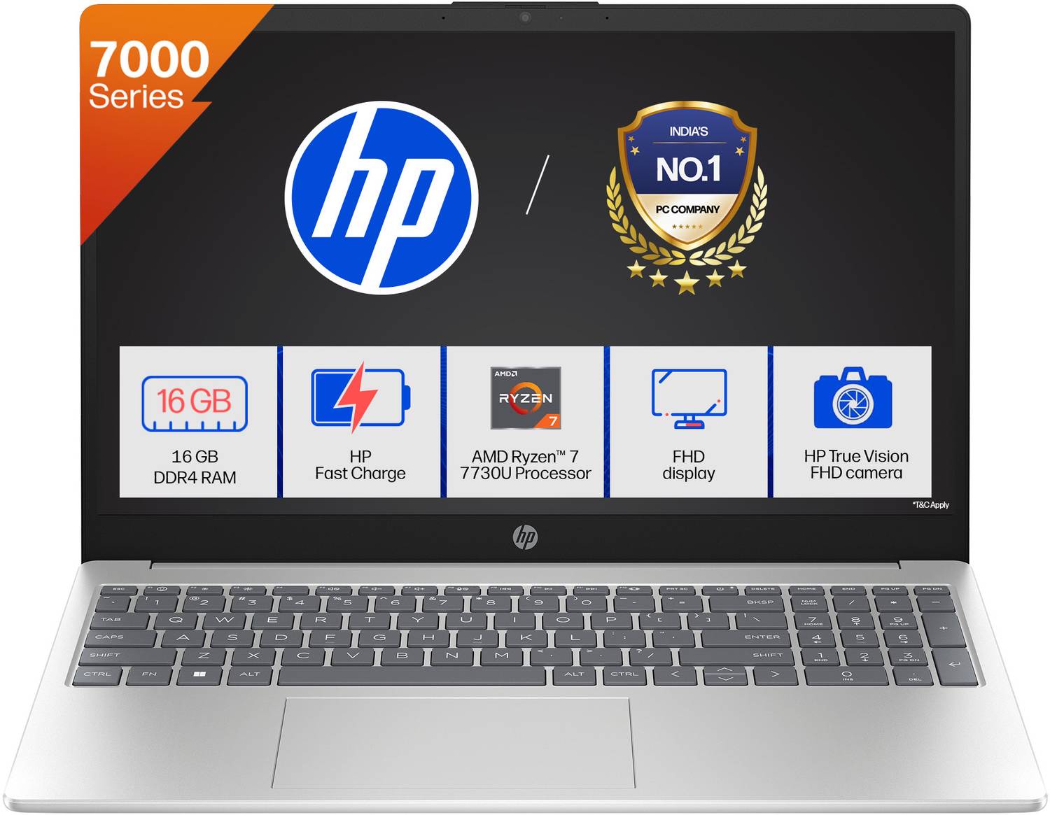 HP AMD Ryzen 7 Octa Core - (16 GB/512 GB SSD/Windows 11 Home) 15-