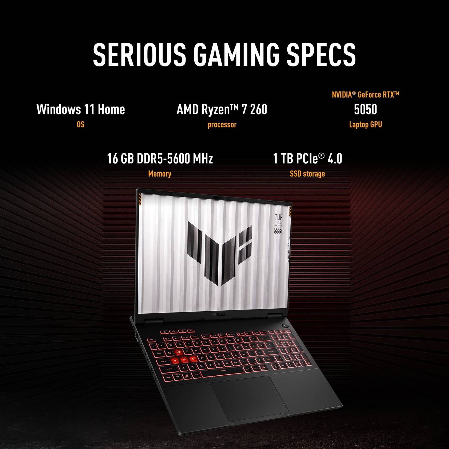 ASUS TUF Gaming A16 AMD Ryzen 7 16GB 1TB SSD - Image 2