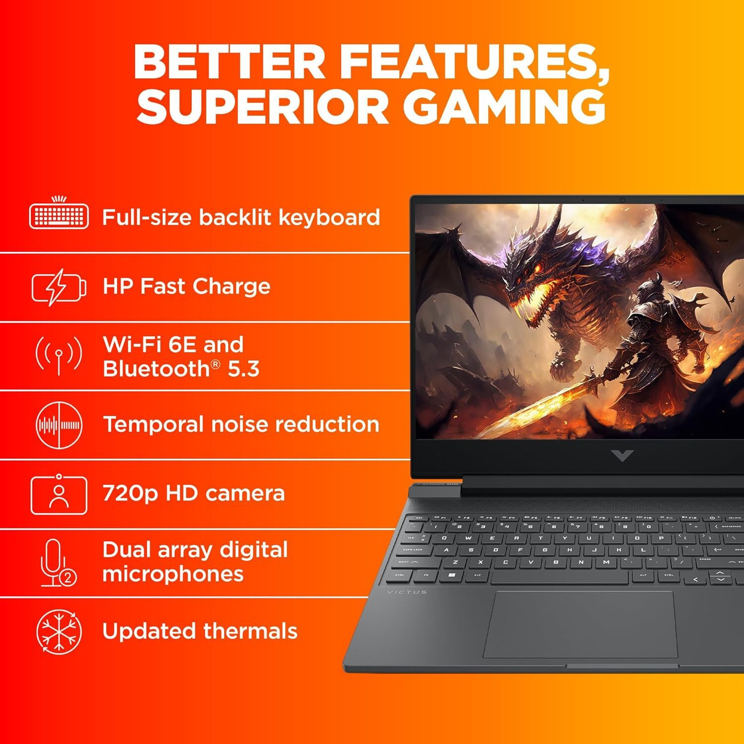 Image of HP Victus Gaming 15-With Backlit Intel Core i7 12th Gen - (16 GB /1 TB SSD /Windows 11 Home /4 GB Graphics /NVIDIA GeForce RTX NVIDIA GeForce RTX 3050) FA0187TX Gaming Laptop