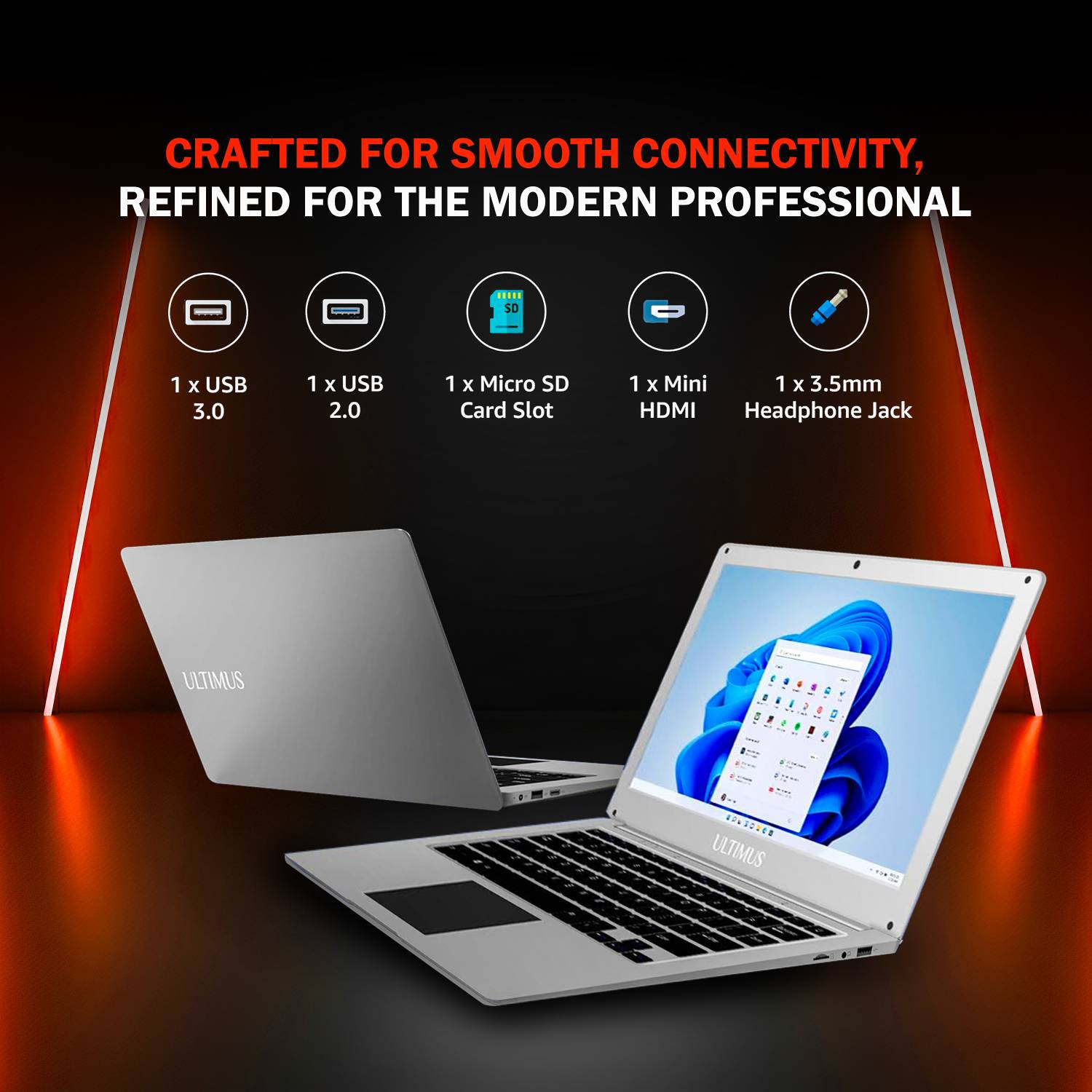 Ultimus Pro Intel Celeron Dual Core 4GB/128GB Laptop - Image 5