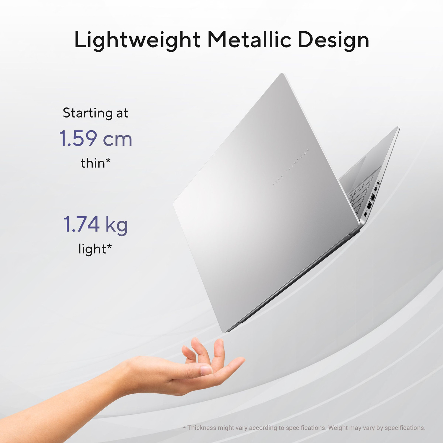 Image of ASUS Vivobook S16 OLED (2025) with Backlit Keyboard, Metal Body*, Snapdragon X - (16 GB /512 GB SSD /Windows 11 Home) S3607QA-SH075WS Thin and Light Laptop