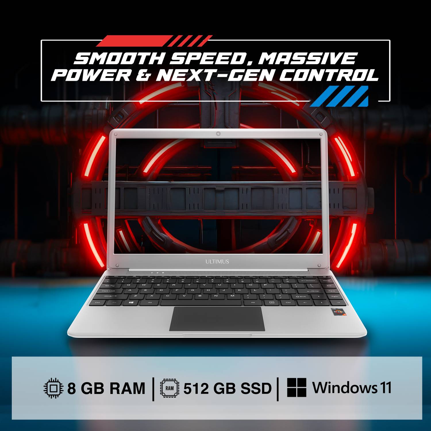 Ultimus U3 AMD Ryzen 5 5500U 8GB/512GB SSD Laptop - Image 2
