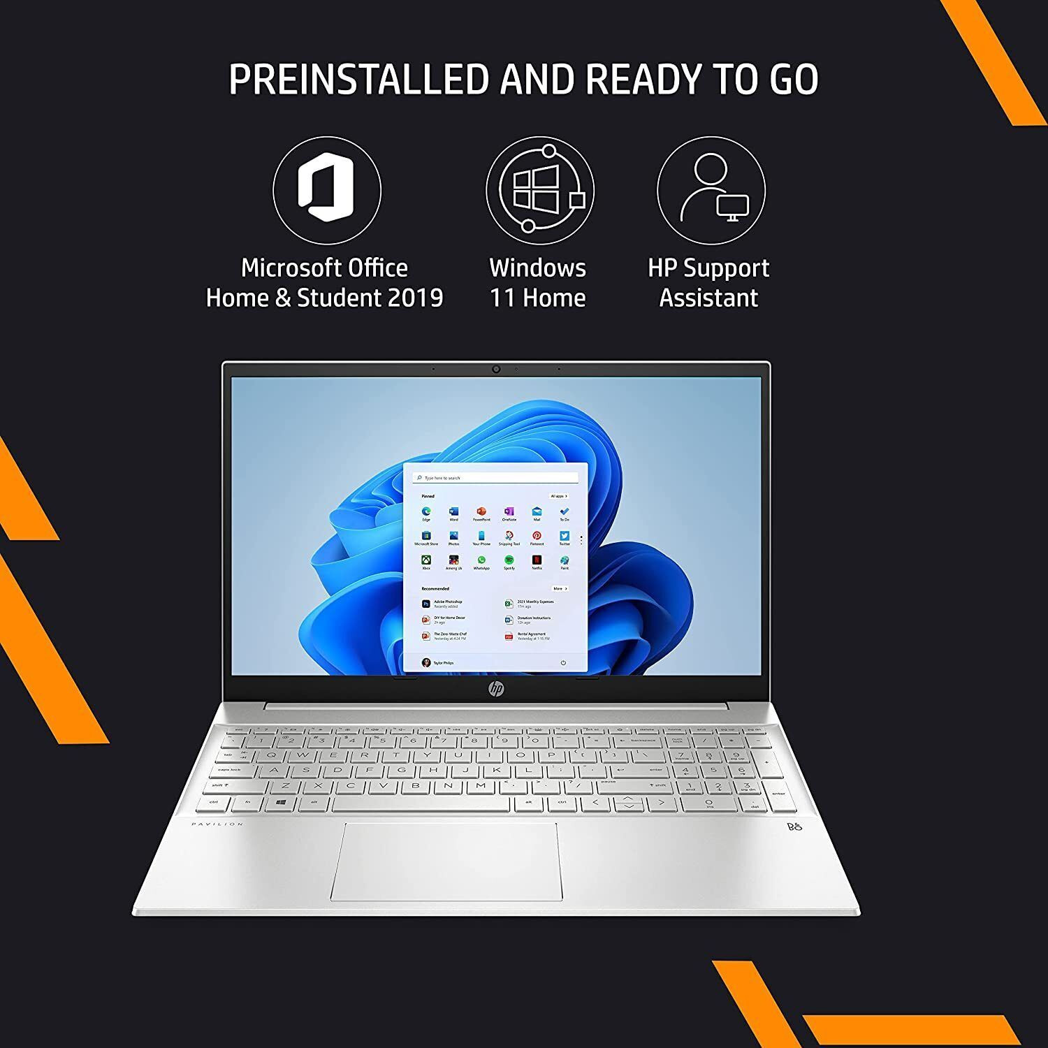 Image of HP AMD Ryzen 7 Octa Core 10th Gen - (16 GB /512 GB SSD /Windows 11 Home) 15-EH3101AU Laptop