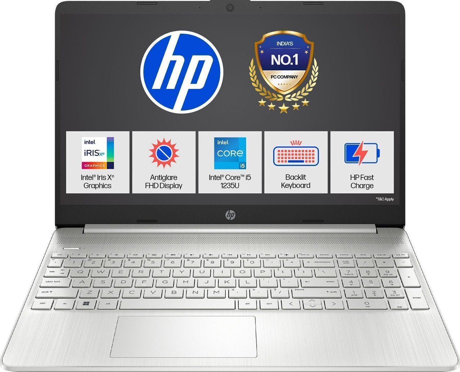 Image of HP Intel Core i5 12th Gen 1235U - (16 GB /512 GB SSD /Windows 11 Home) 15s-fq5330TU|15-fd0111TU Thin and Light Laptop