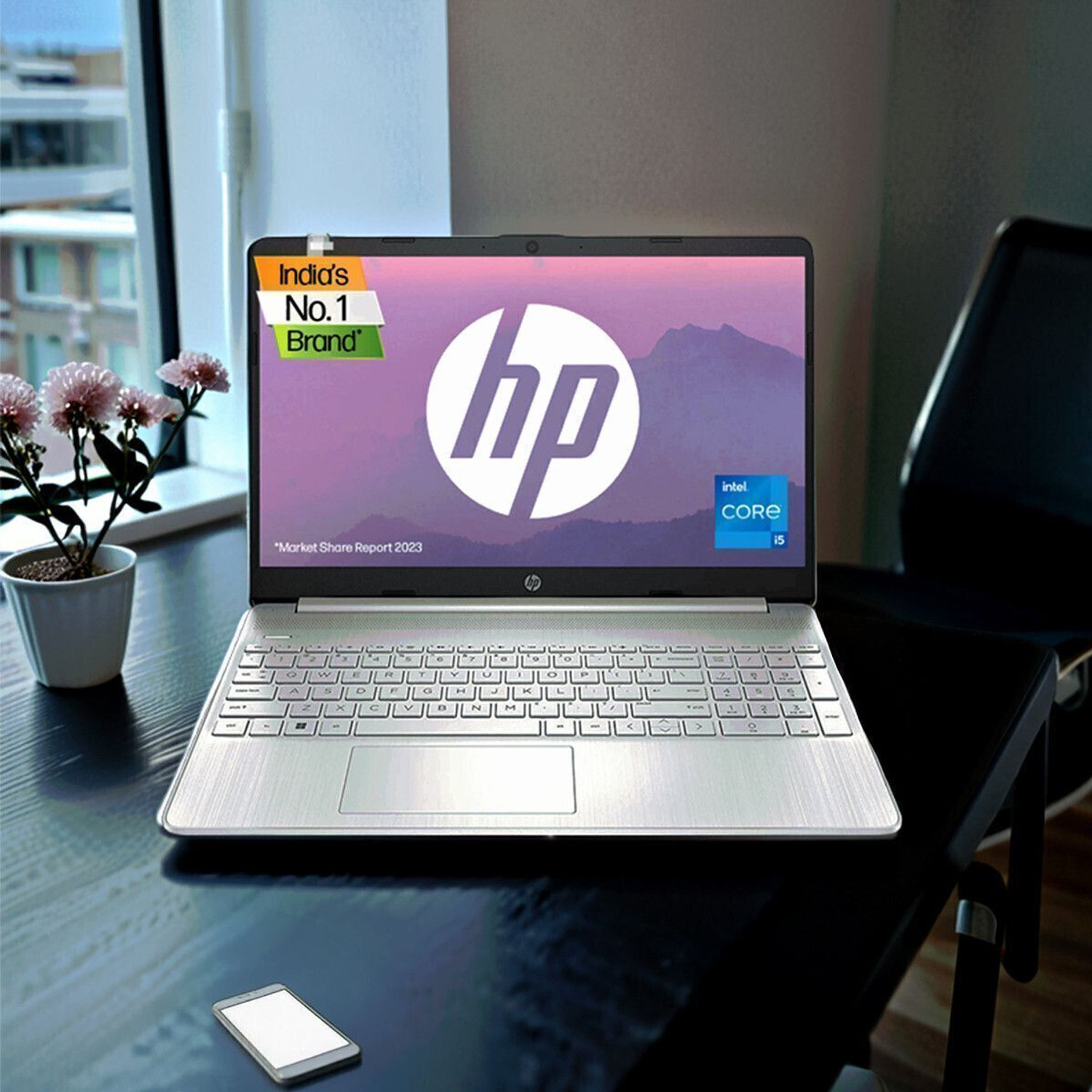 Image of HP Intel Core i5 12th Gen 1235U - (16 GB /512 GB SSD /Windows 11 Home) 15s-fq5330TU|15-fd0111TU Thin and Light Laptop