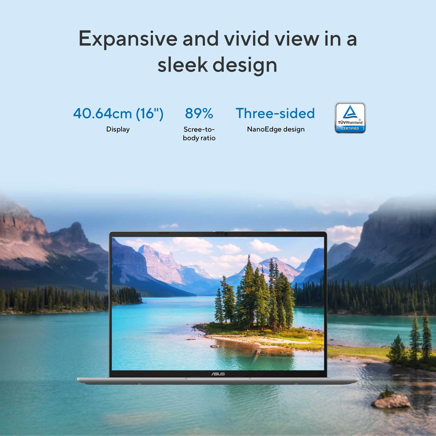Image of ASUS Vivobook 16 Intel Core Ultra 5 Series 3 325 - (16 GB /512 GB SSD /Windows 11 Home) X1607AA-MB038WS Thin and Light Laptop