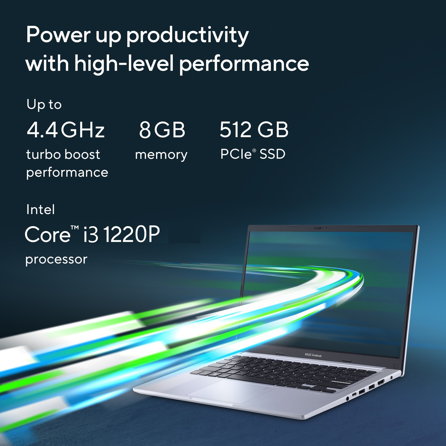Image of ASUS Vivobook 14 Intel P-Series Intel Core i3 12th Gen 1220P - (8 GB /512 GB SSD /Windows 11 Home) X1402ZA-EB312WS Thin and Light Laptop