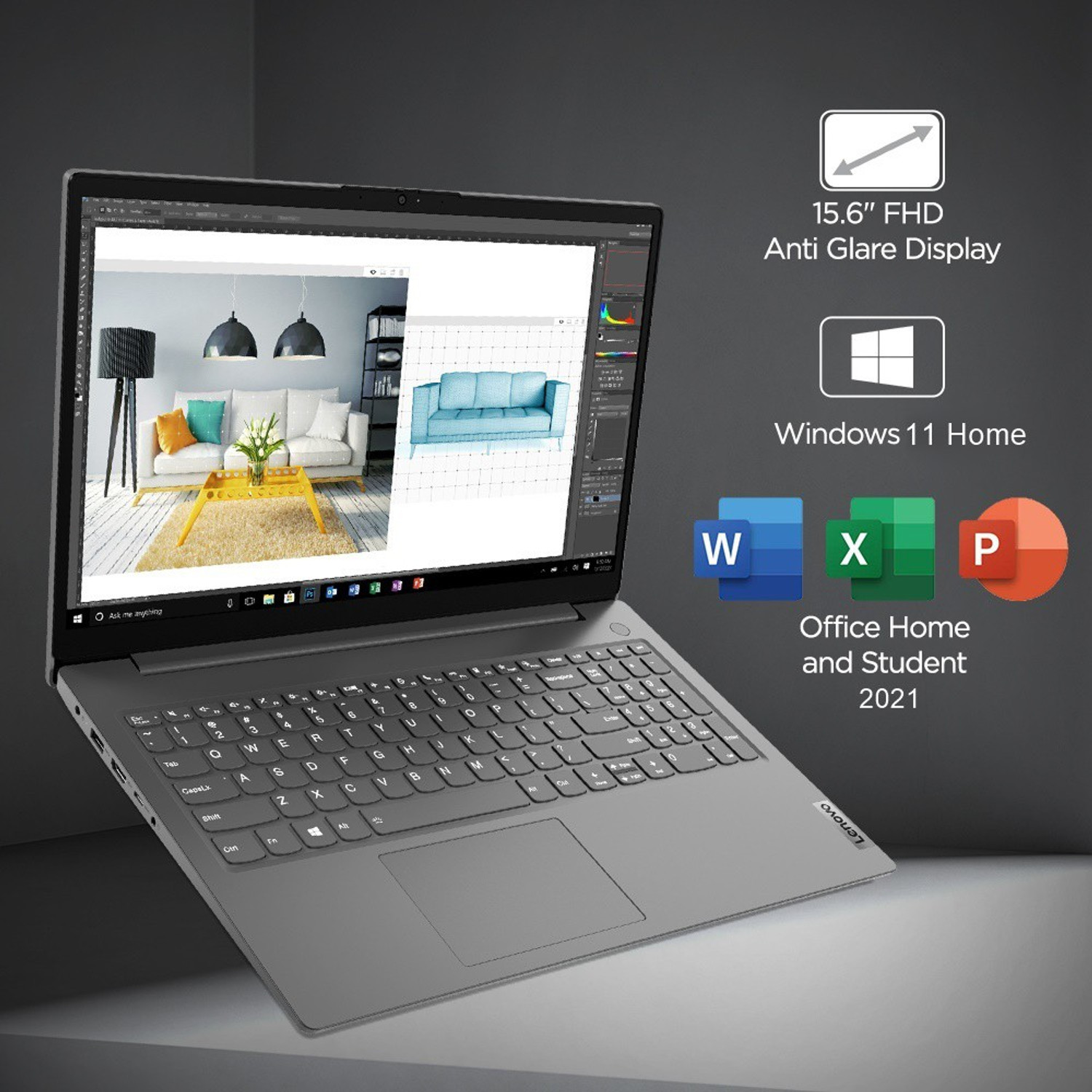 Image of Lenovo V15 G2 AMD Ryzen 3 Quad Core 5300U - (8 GB /512 GB SSD /Windows 11 Home) V15 G2 ALC Laptop