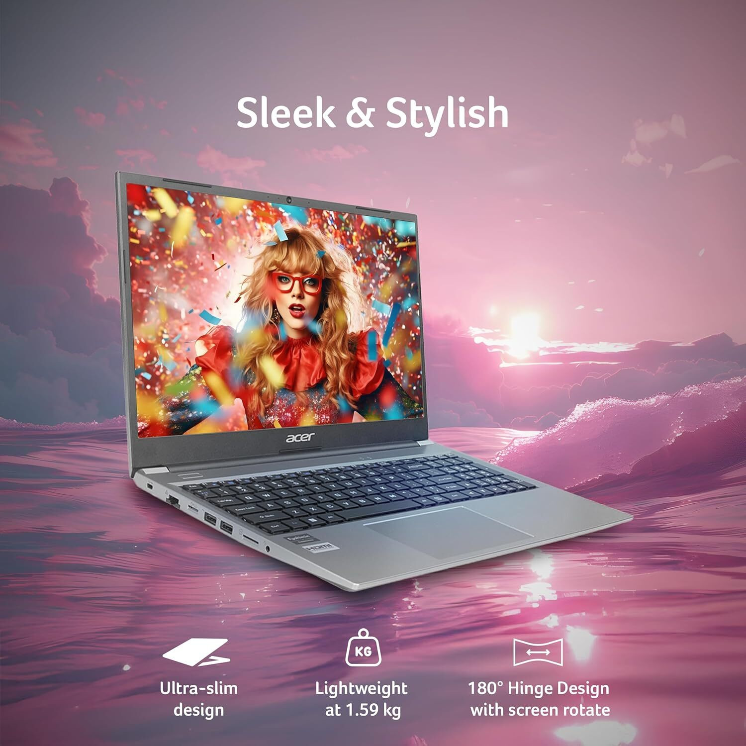 Image of Acer 3 Years Warranty Aspire Lite Backlit (2026) Intel Core i5 13th Gen - (16 GB /512 GB SSD /Windows 11 Home) AL15-53 Thin and Light Laptop