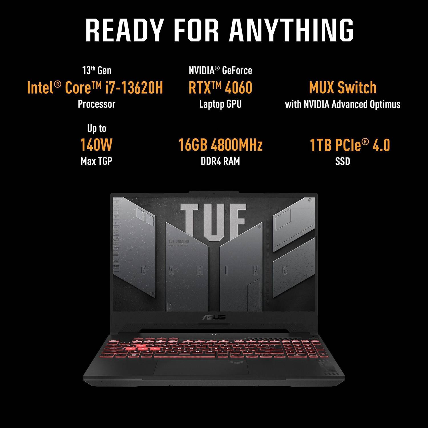 ASUS TUF Gaming F15 FX507VV-LP487WS i7 13th Gen 13620H - Image 2