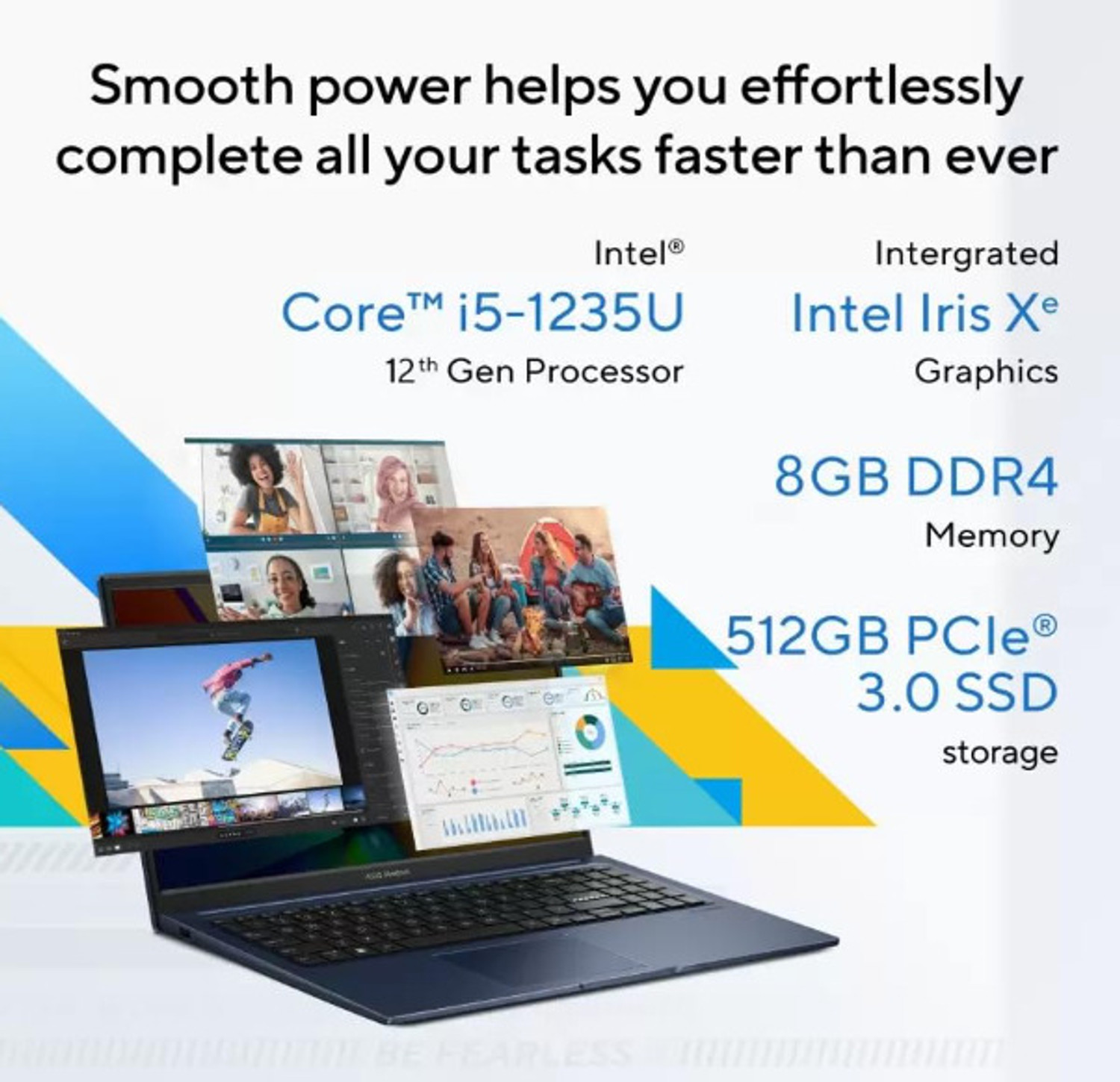Image of ASUS VIvobook 15 Intel Core i5 12th Gen 1235U - (16 GB /512 GB SSD /Windows 11 Home) X1504ZA-NJ549WS Thin and Light Laptop